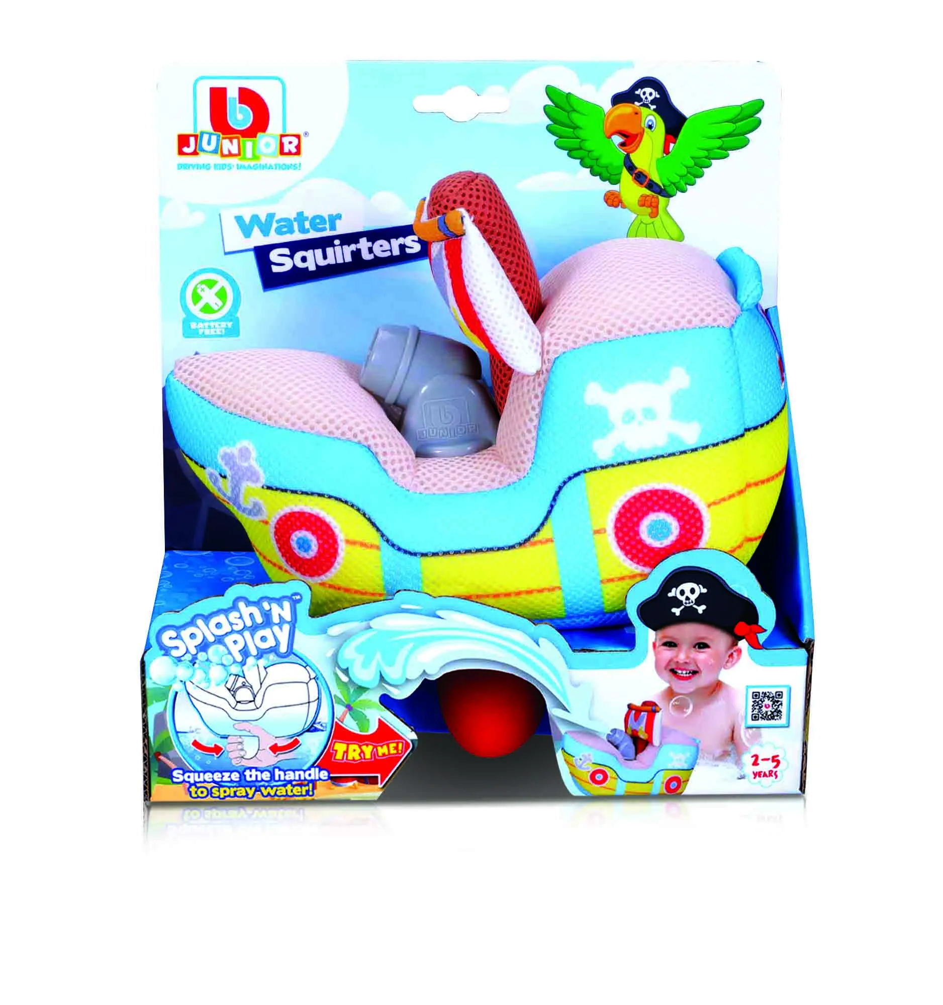 BB Junior 16-89062 - Spielzeugboot - Splash 'n Play Water Squirters Piratenboot