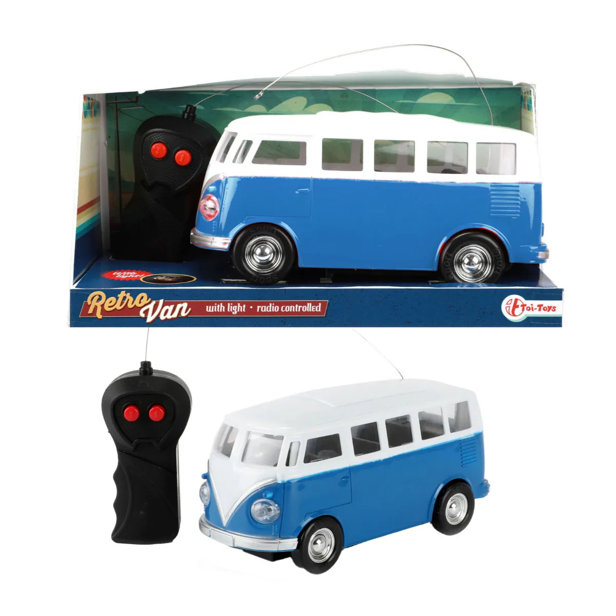 Toi-Toys 25256B - Retro Bus mit Licht