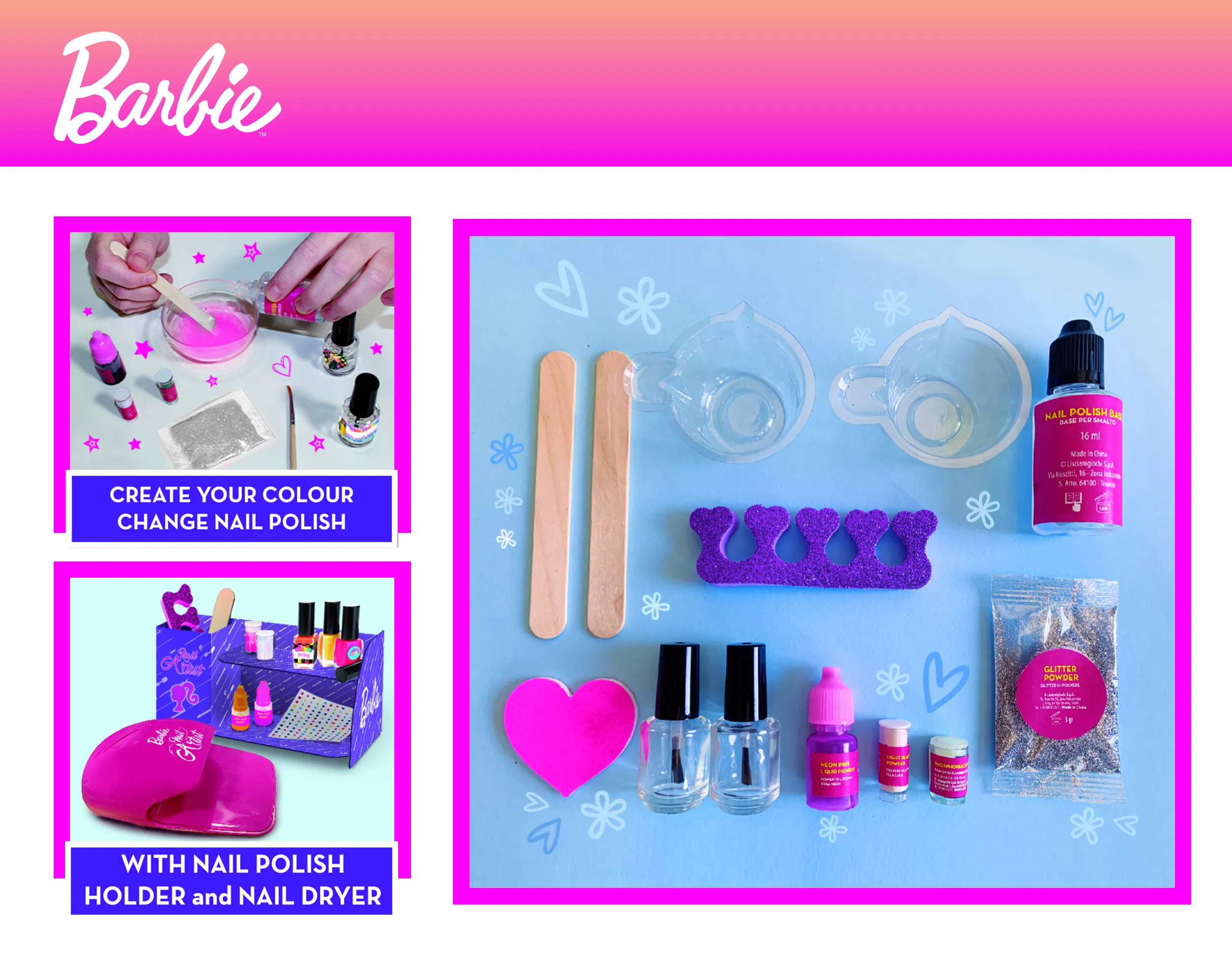 Lisciani 102747 - Barbie - Trendy Nail Art Nagellack