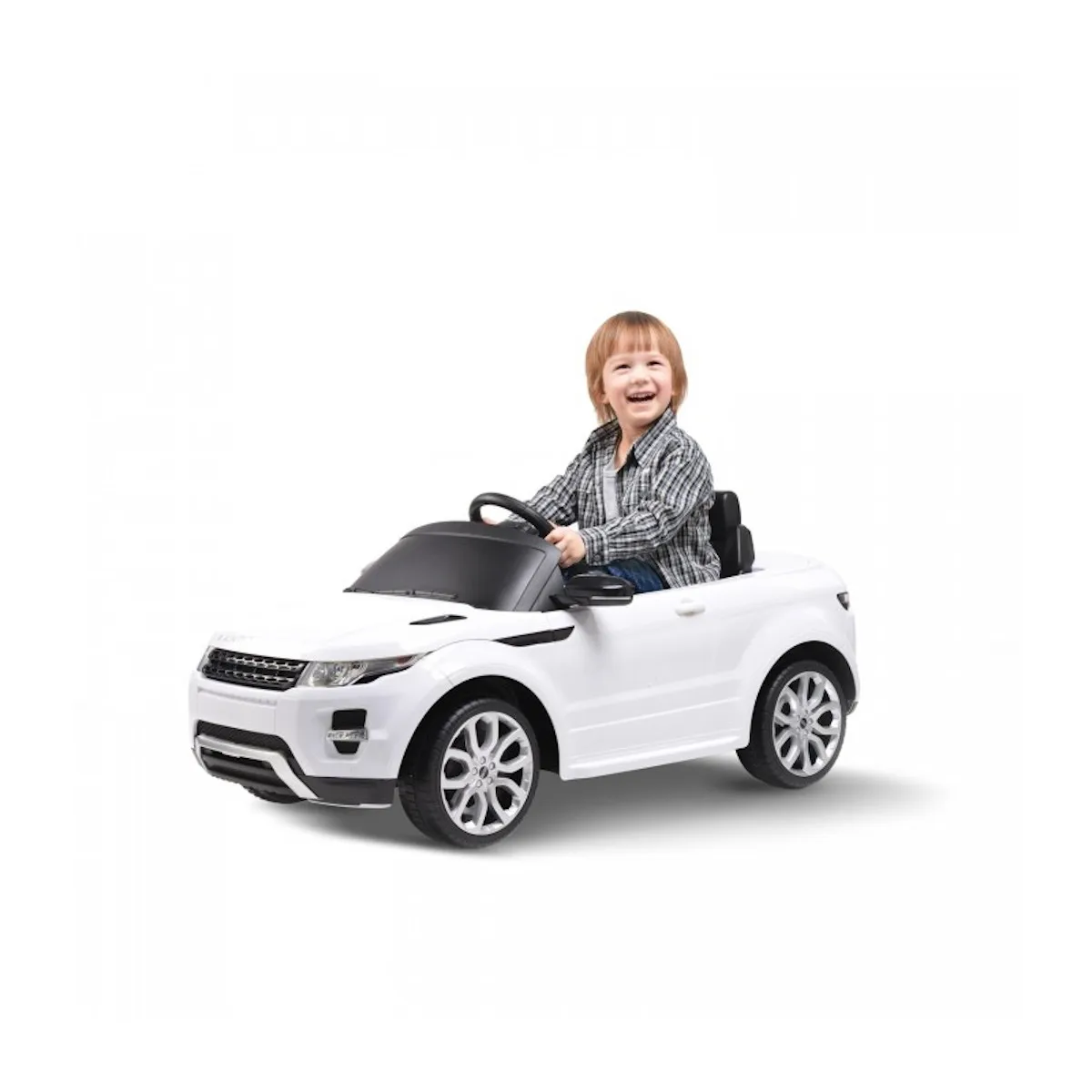 Rastar - Ride-On Elektroauto für Kinder - Range Rover Evoque (weiß)