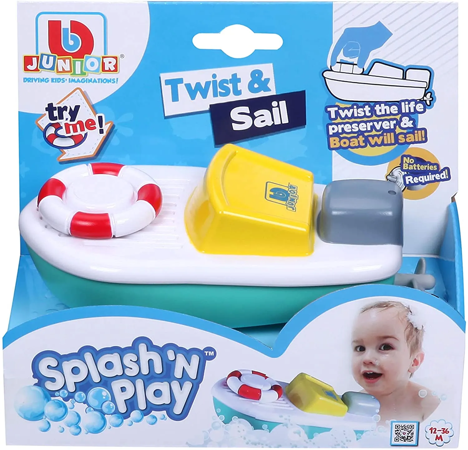 BB Junior 16-89002 - Spielzeugboot - Splash 'n' Play »Twist & Sail«