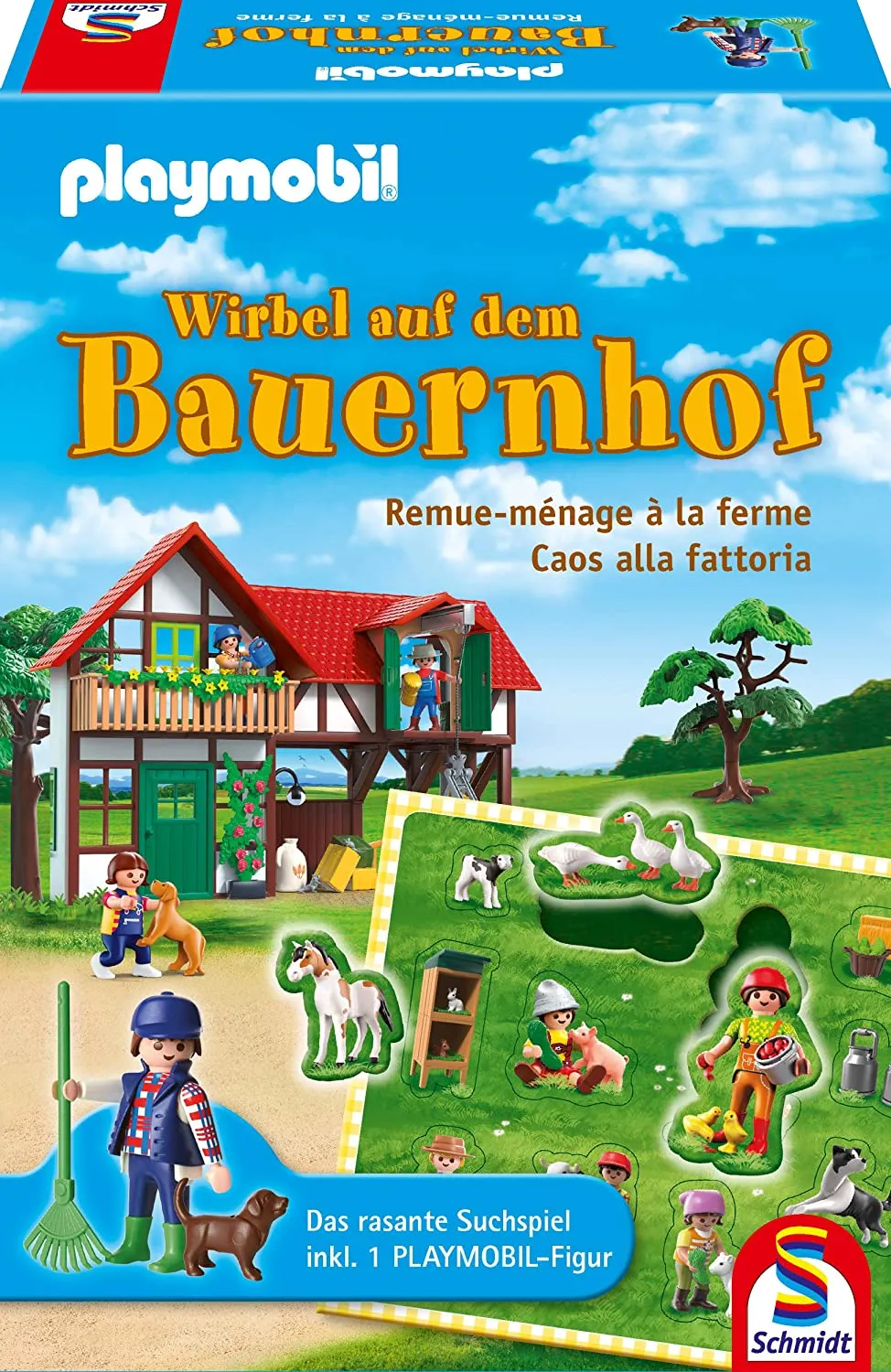 Schmidt - Playmobil 2er BUNDLE  - Suchspiel Wirbel auf dem Bauernhof + Piratenschiffe versenken