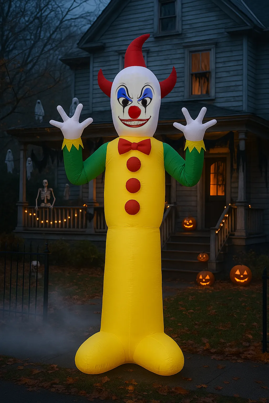 Smiffys 52914 - Halloween Dekoration - Aufblasbarer Clown für den Außenbereich (3m)