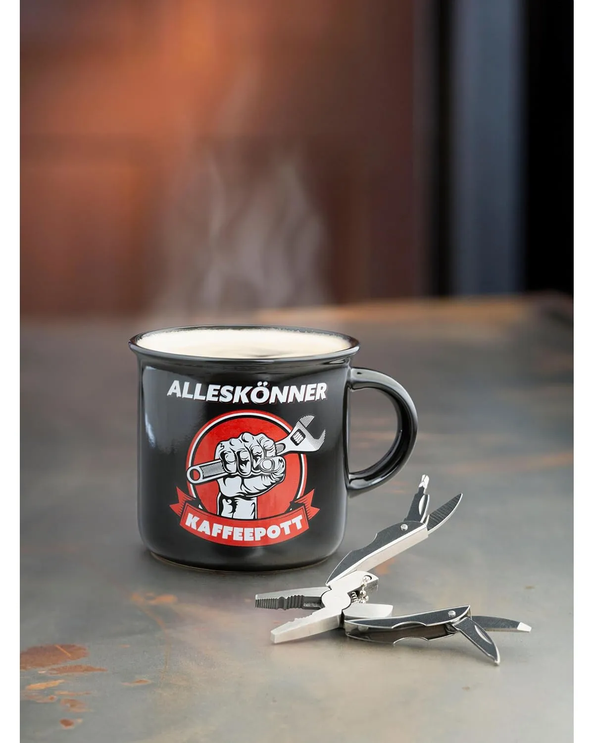Weltbild 15180115 - Geschenkset Alleskönner - Tasse mit Schlüsselanhänger Multitool
