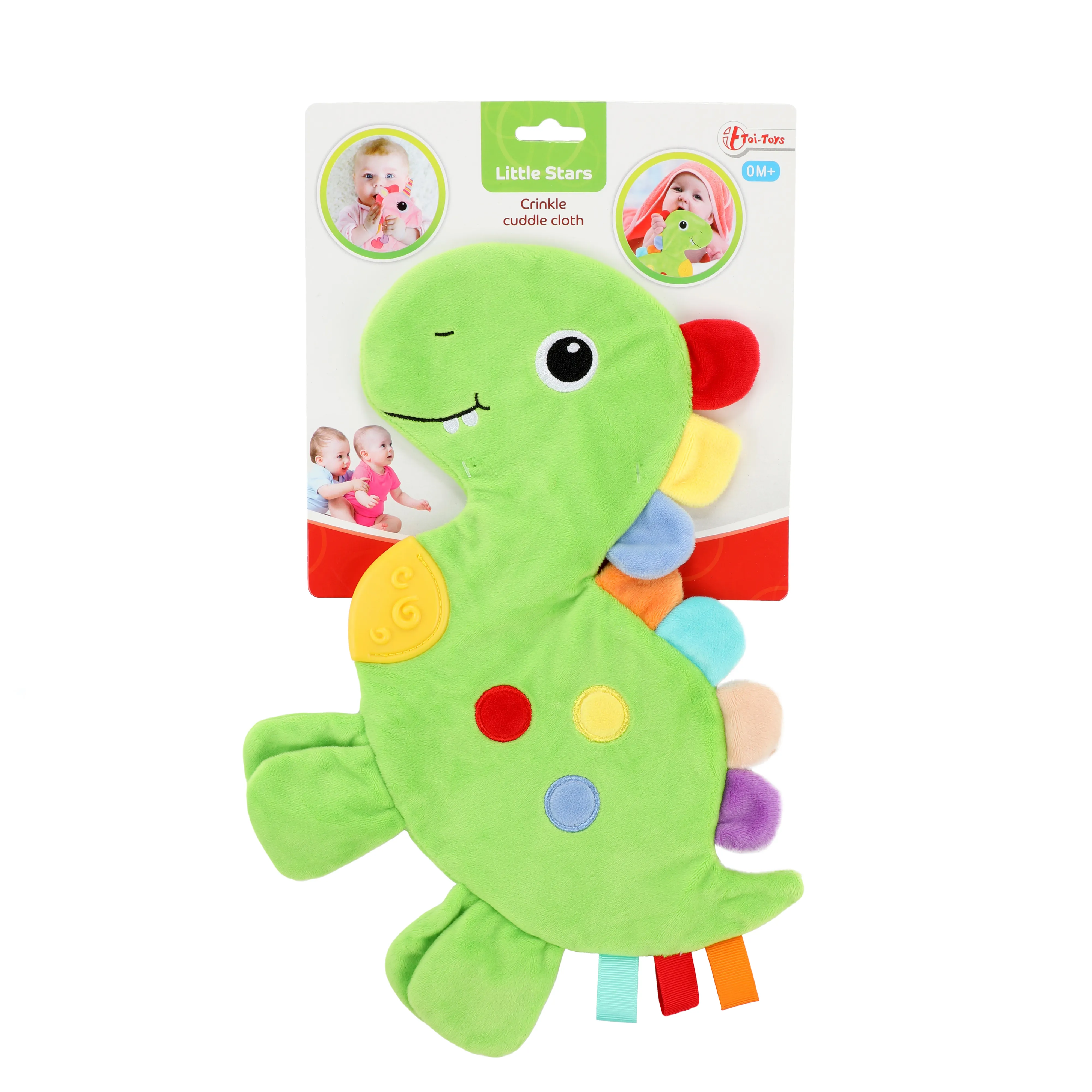 Toi-Toys Schmusetuch Dino – Baby Knistertuch ab 0+ Monaten