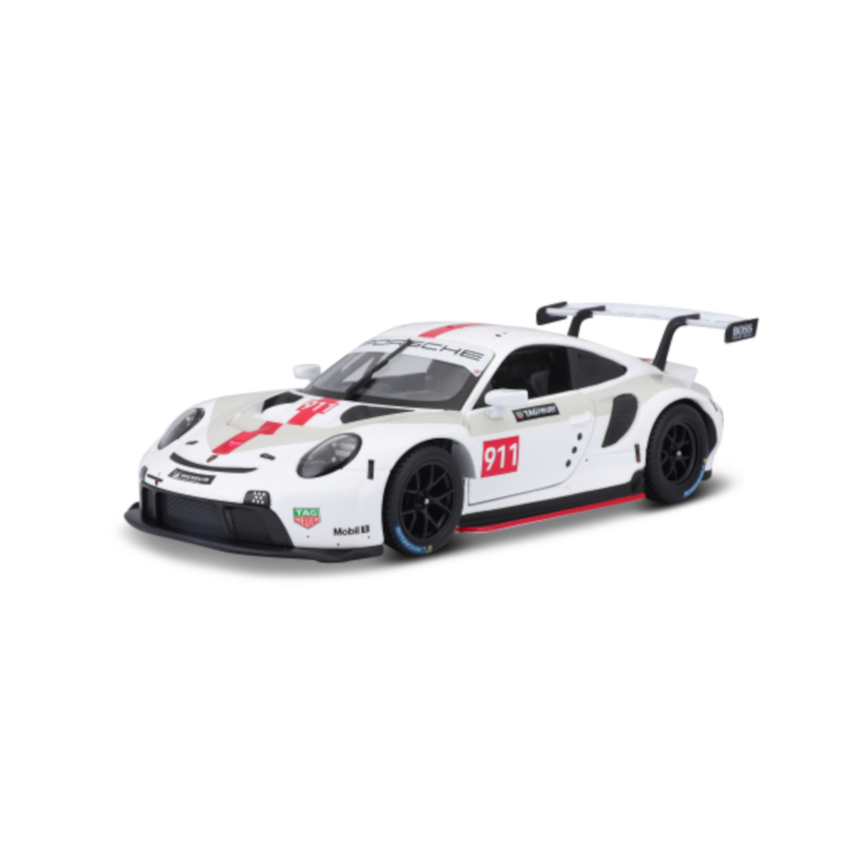 Bburago 18-38302 - Modellauto - Porsche 911 RSR (weiß, Maßstab 1:43)