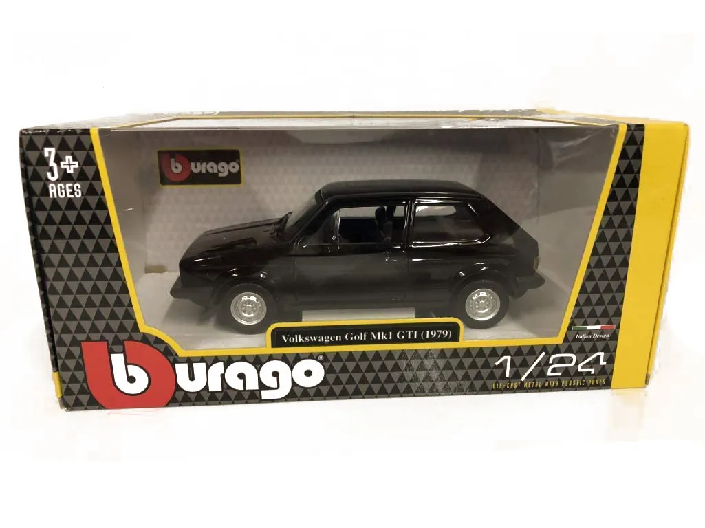 Bburago - Modellauto - VW Golf 1 GTI 1979 (schwarz, Maßstab 1:24)