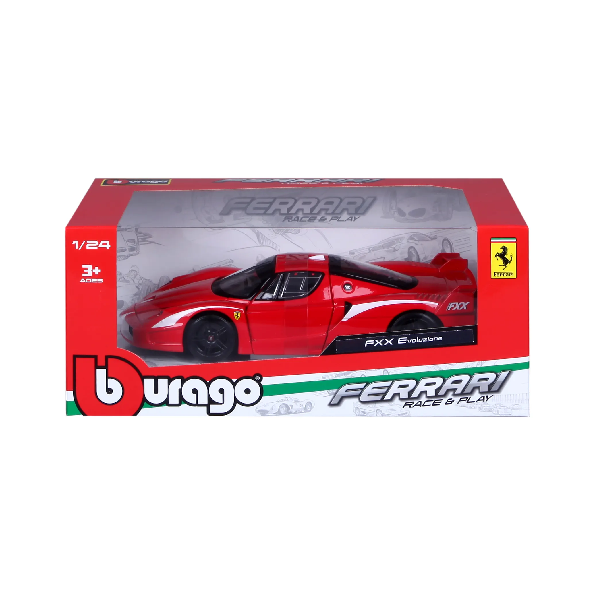 Bburago 18-26547 - Modellauto - Ferrari FXX Evoluzione (rot, Maßstab 1:24)