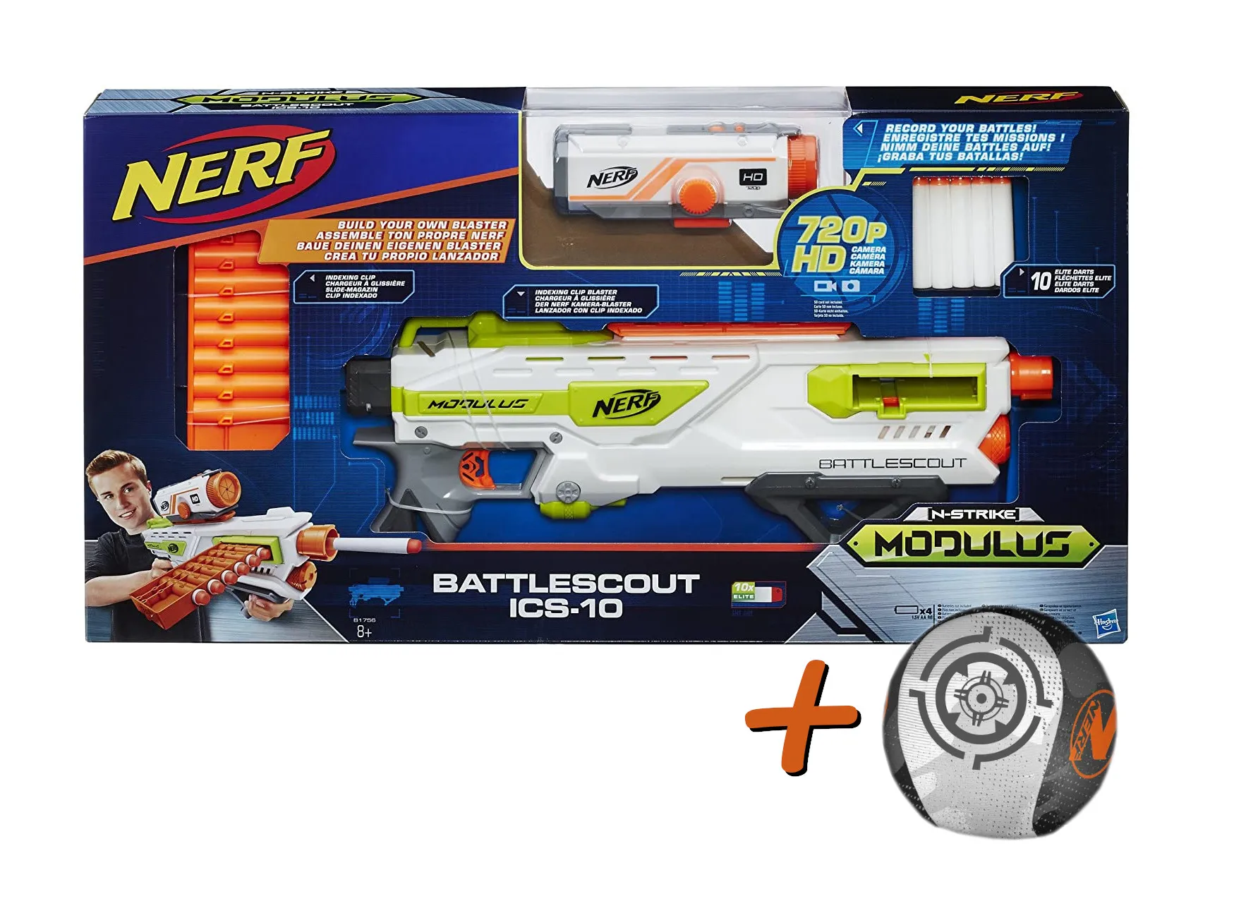 Hasbro B1756EU40 - Nerf - N-Strike Elite Modulus »Battlescout ICS- 10« + Neopren Wasserspaßball Hasbro B1756EU40 - Nerf - N-Strike Elite Modulus »Battlescout ICS- 10« + Neopren Wasserspaßball