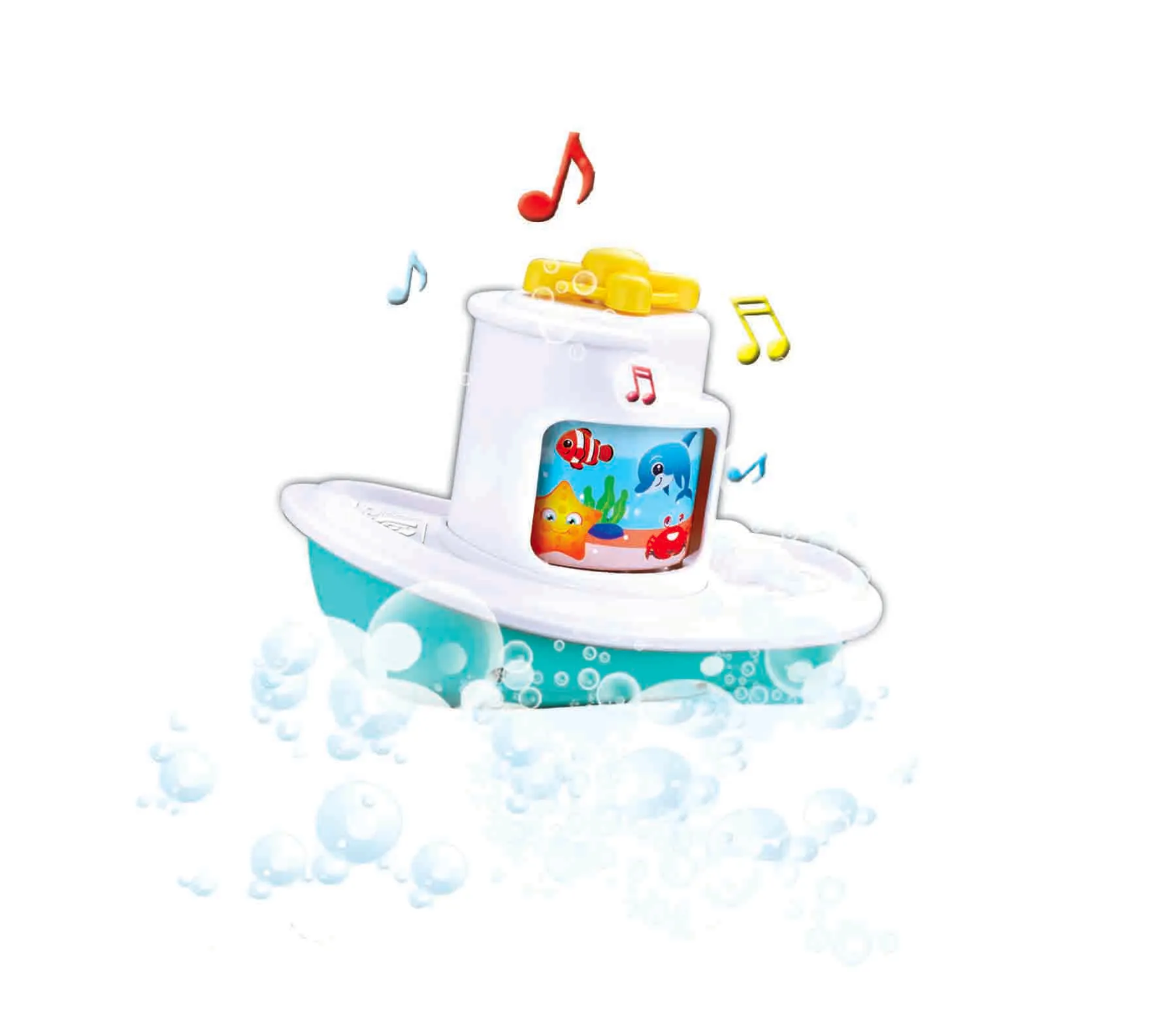BB Junior 18-89024 - Spielzeugboot - Splash 'n Play Music Tugboat (15cm)