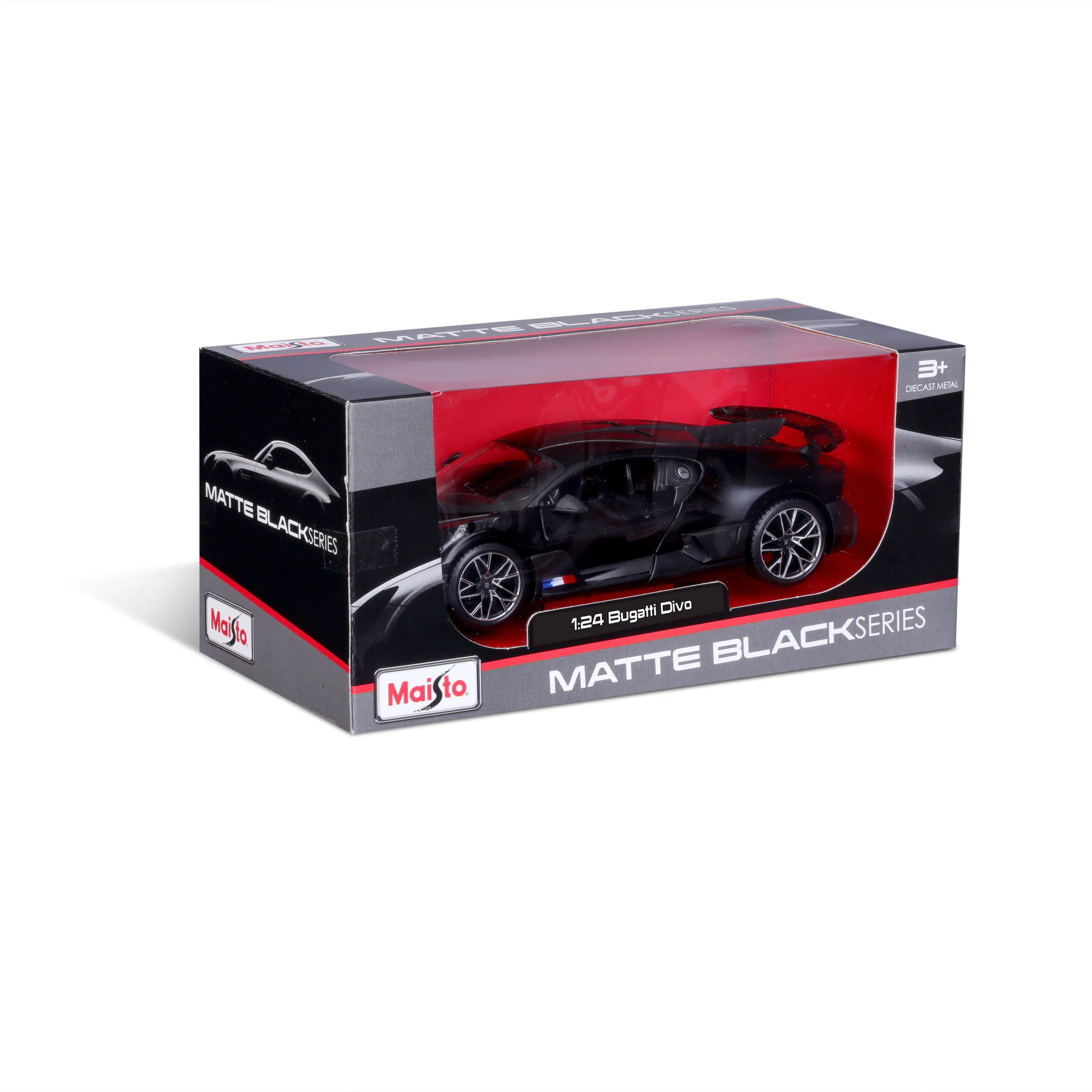 Maisto 31526M - Modellauto - Bugatti Divo (matt-schwarz, Maßstab 1:24)