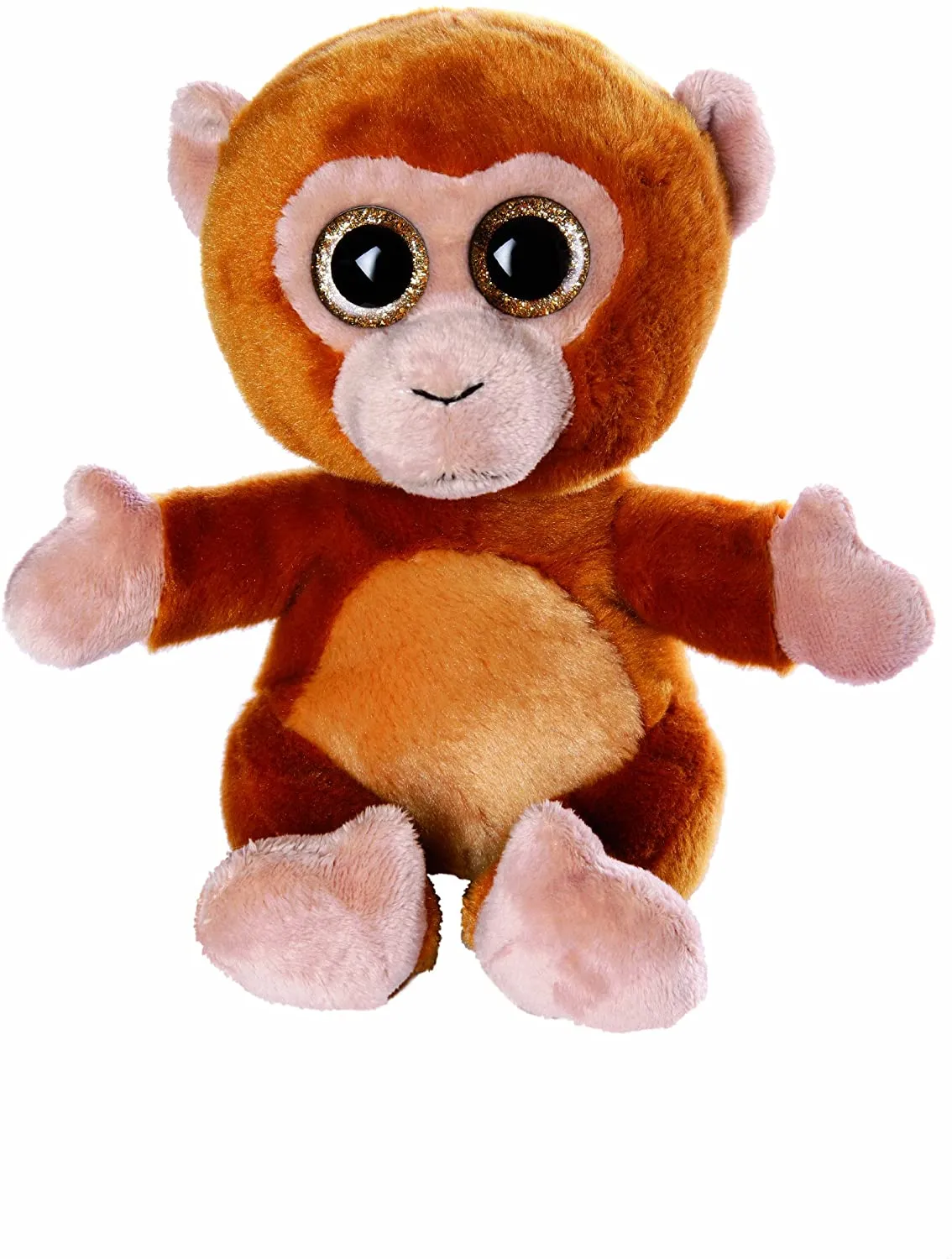 Bauer - Blickfänger Glitzer Plüschtier - Affe (braun, 20cm)