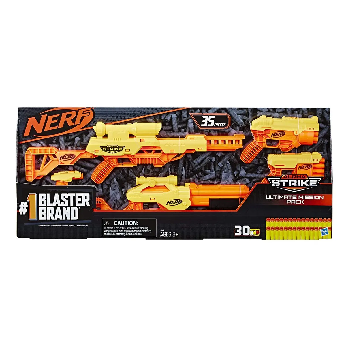 Hasbro E8339 - Nerf - Alpha Strike »Ultimate Mission Pack« + Neopren Wasserspaßball