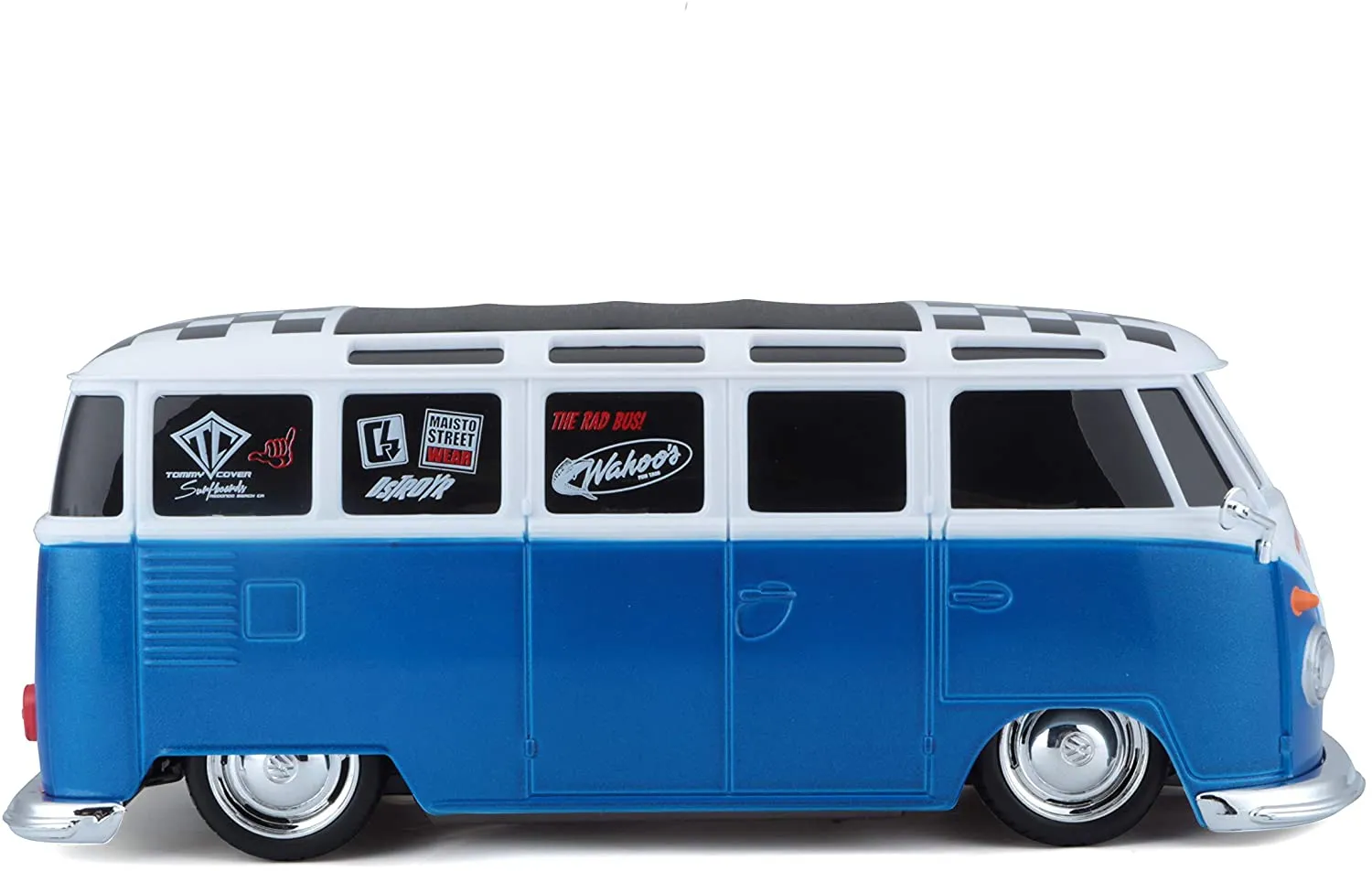 Maisto Tech 81144 - Ferngesteuertes Auto - VW Van Samba (blau/weiß, Maßstab 1:24)