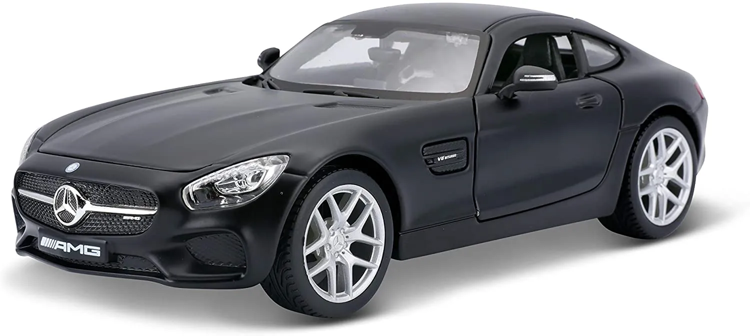 Maisto 31134 - Modellauto - Mercedes SLS AMG GT (mattschwarz, Maßstab 1:24) (B-Ware / Verpackung beschädigt)
