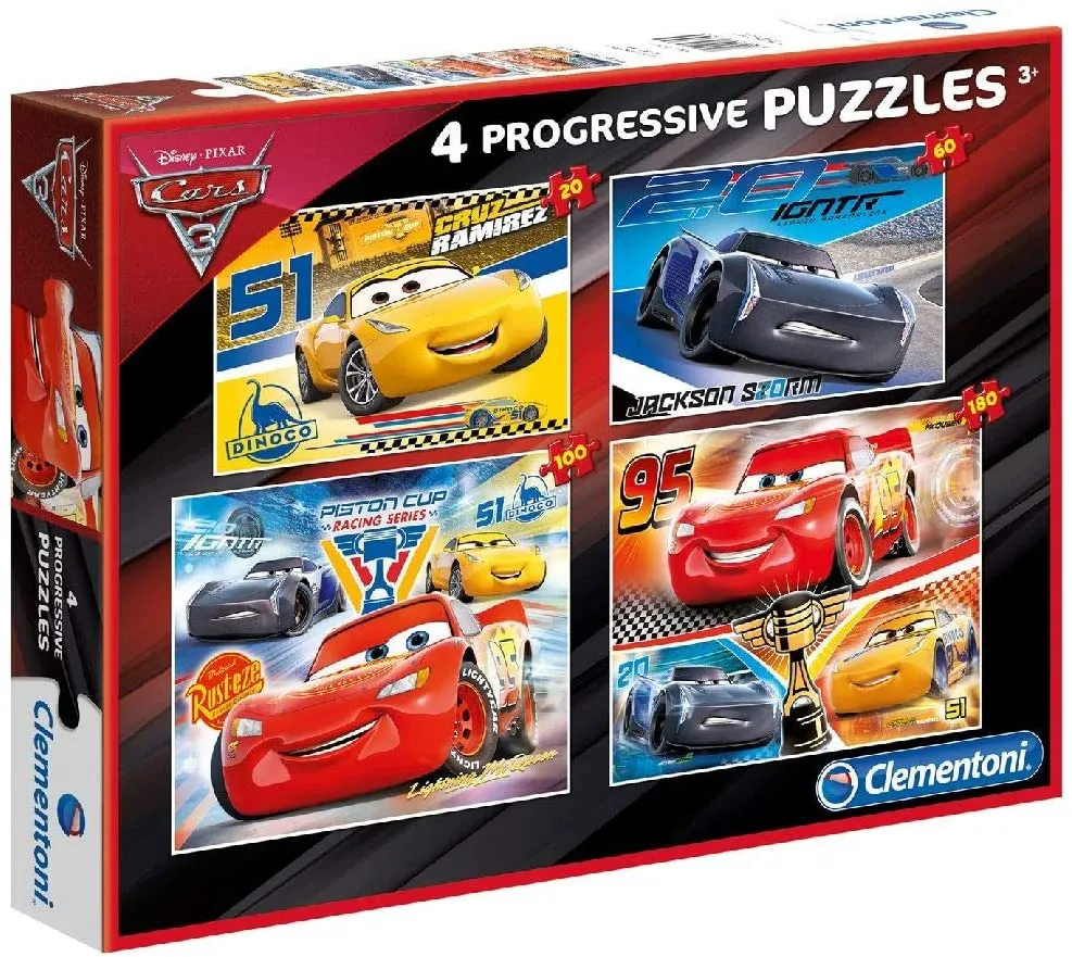 Clementoni Puzzle Set - Cars The Movie (20, 60, 100, 180 Teile)