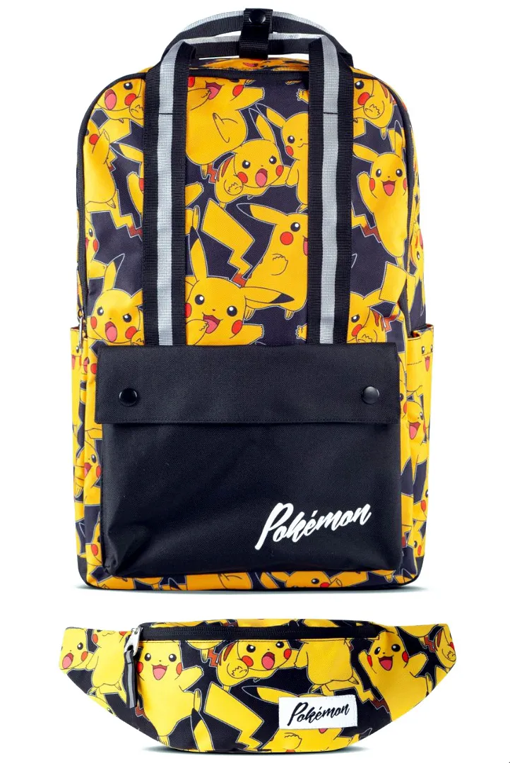 Pokemon Rucksack - Pikachu + Gürteltasche