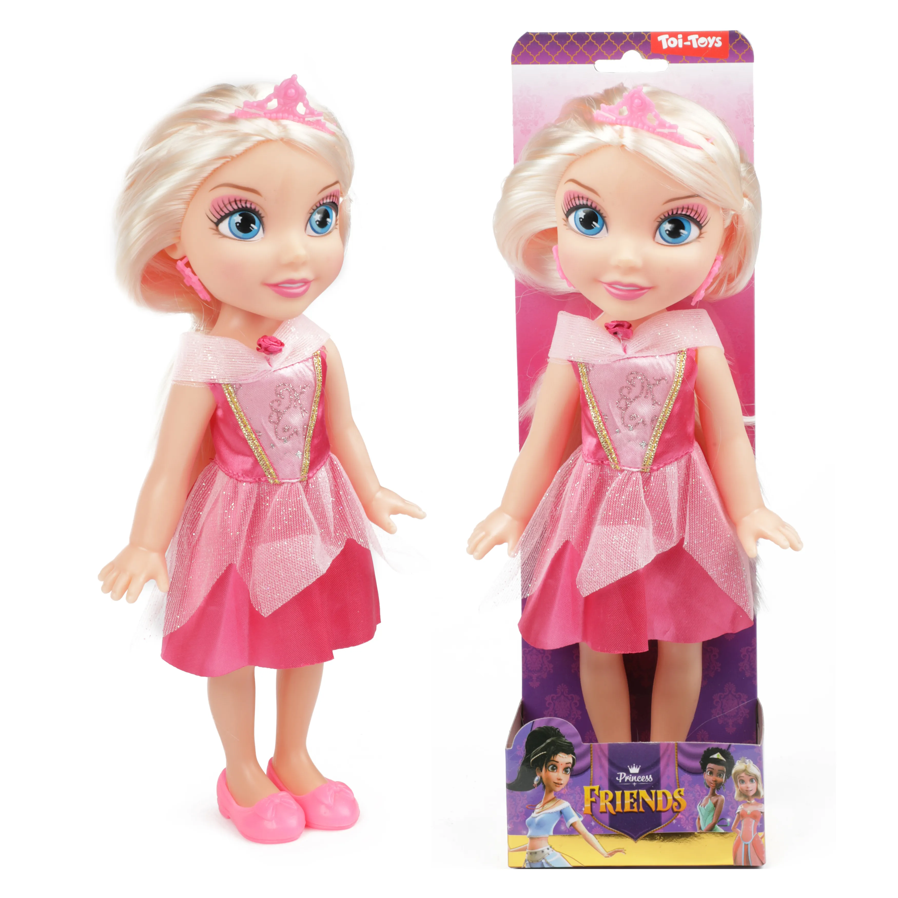Toi-Toys - PRINCESS FRIENDS - Prinzessin - Puppe rosa (30cm)