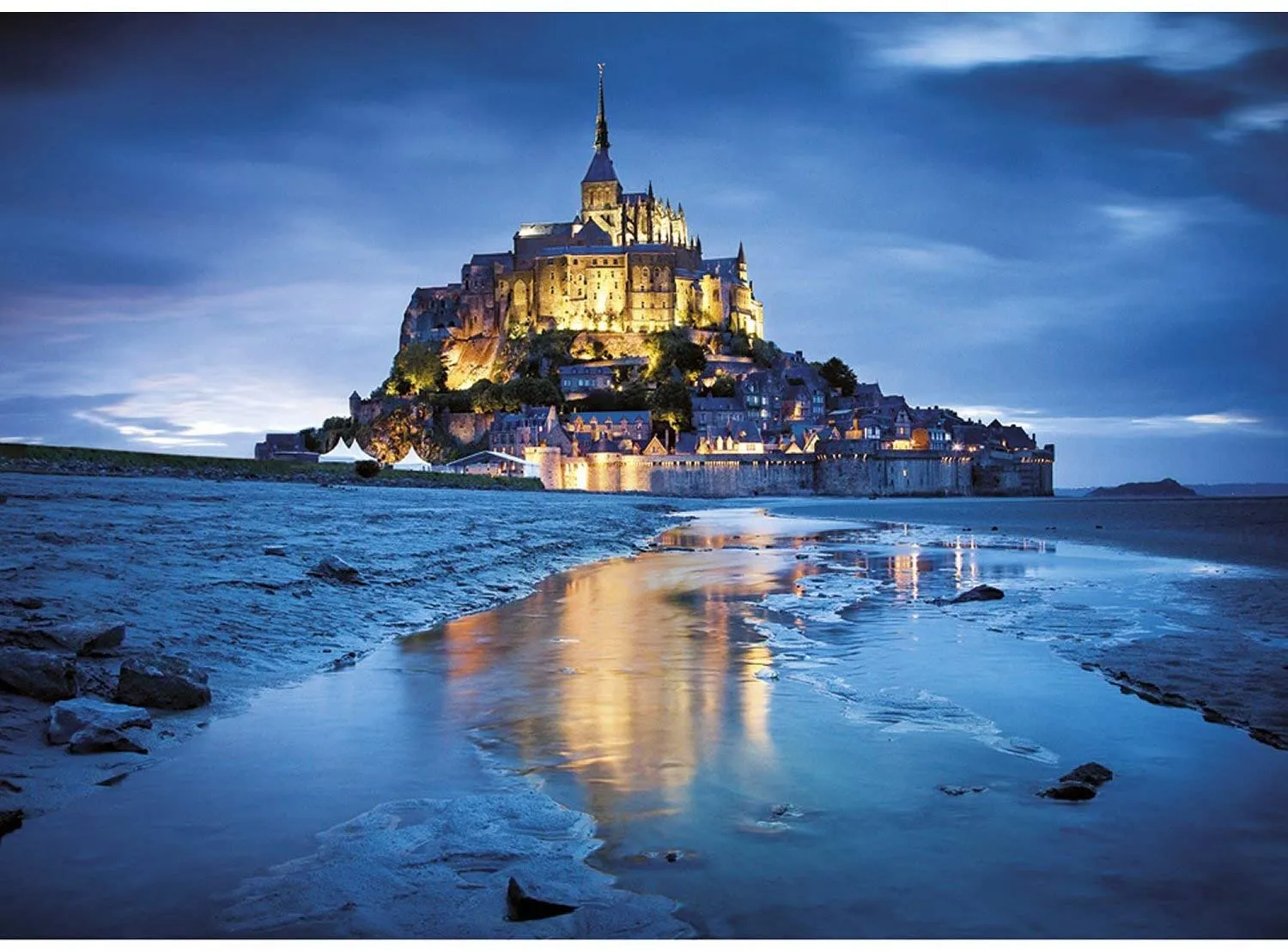 Clementoni 97239 -  Puzzle - Le Mont Saint-Michel (fluoreszierend, 1000 Teile)
