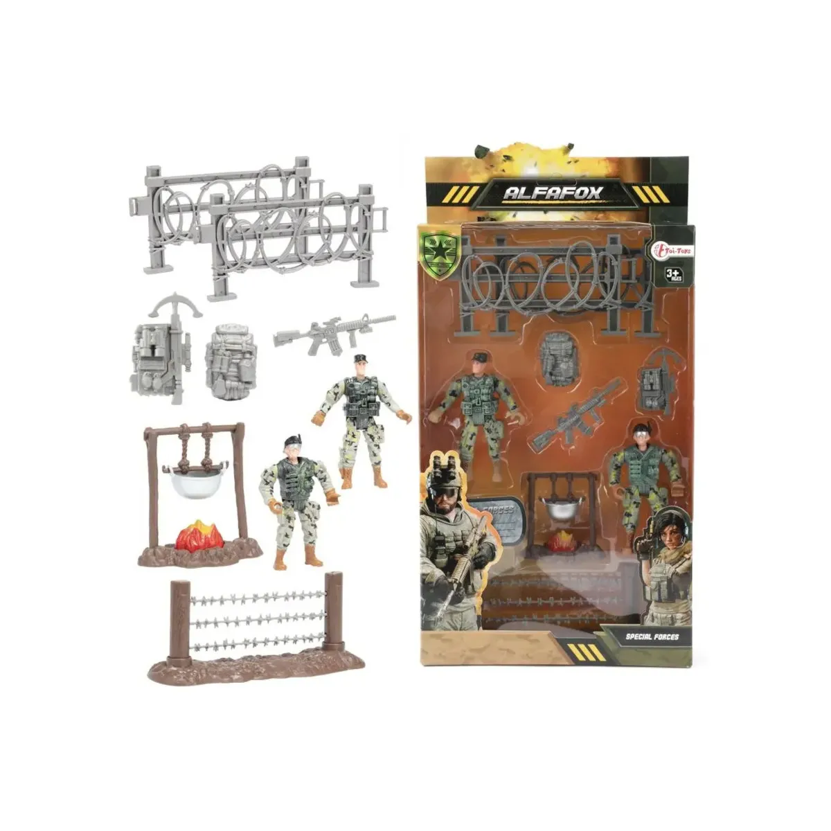 Toi-Toys ALFAFOX Feuer+ Spielset – Militärspielset
