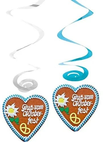 Amscan Oktoberfest Deko-Spiralen (4er Pack)