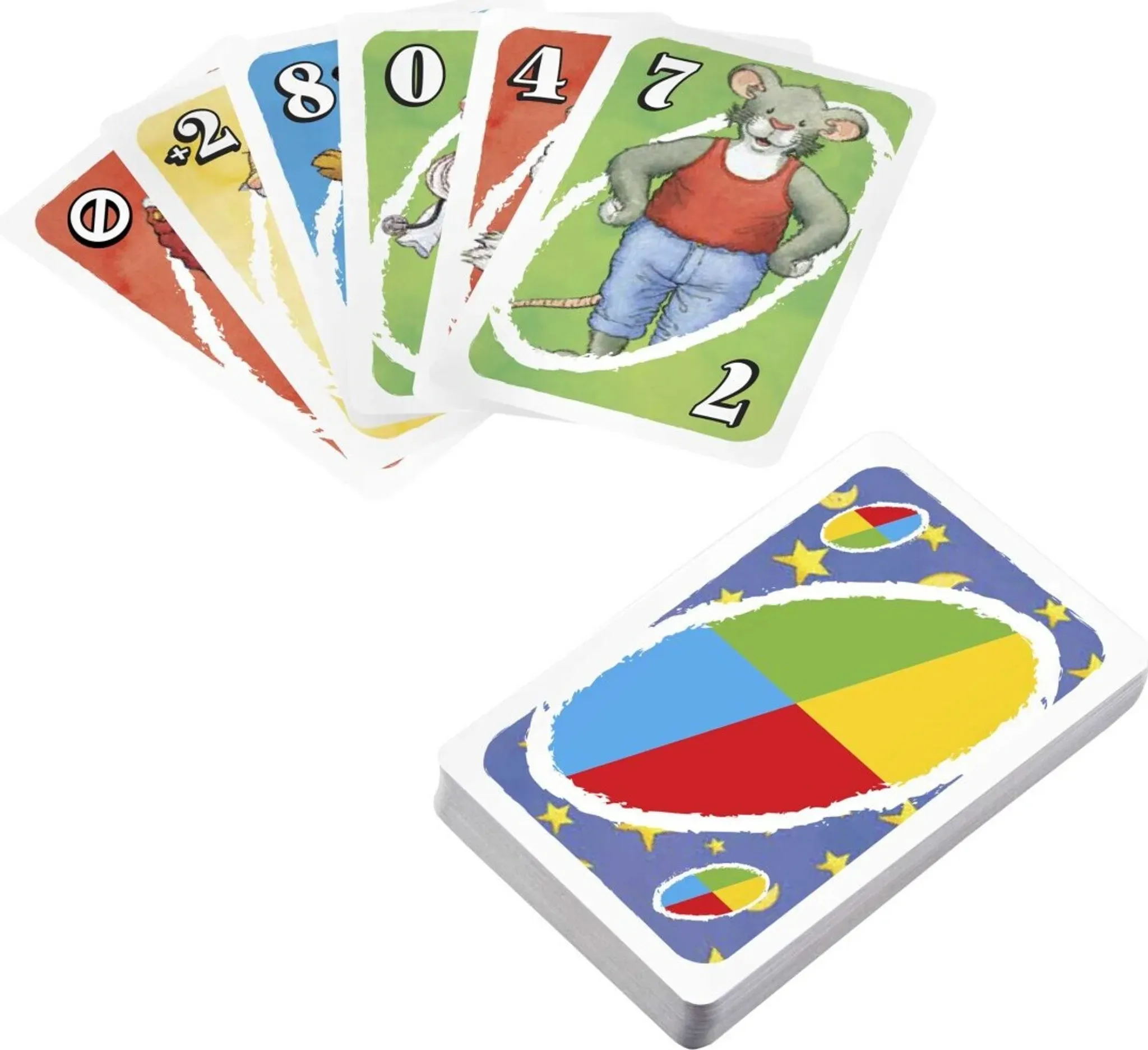 Mattel HFC79 - UNO Junior - Leo Lausemaus - Kartenspiel