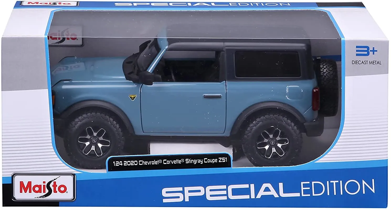 Maisto 31530 - Modellauto - Ford Bronco Badlands '21 (blau, Maßstab 1:24)