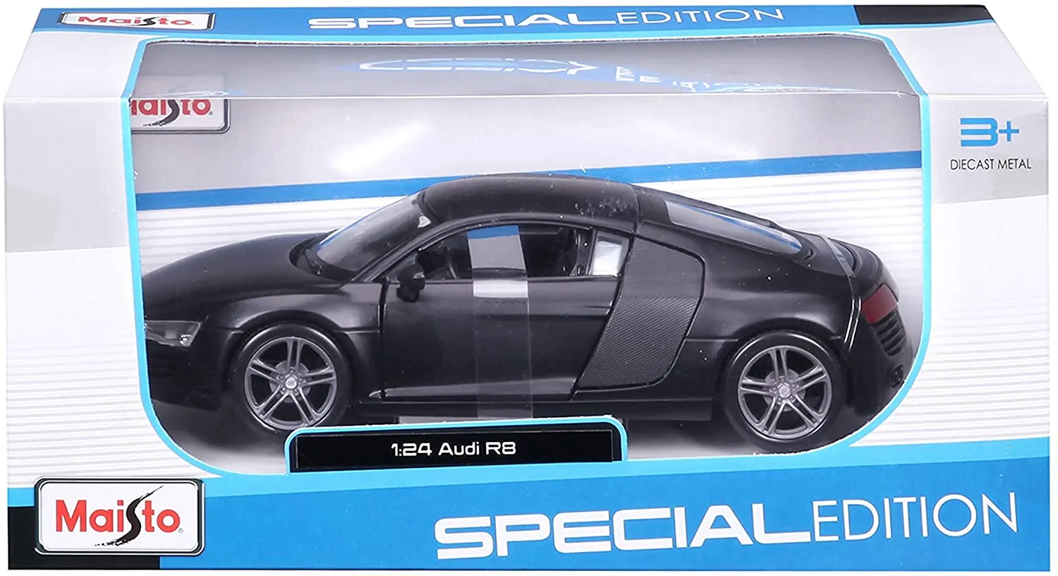 Maisto 31281M - Modellauto - Audi R8 (schwarz, Maßstab 1:24)