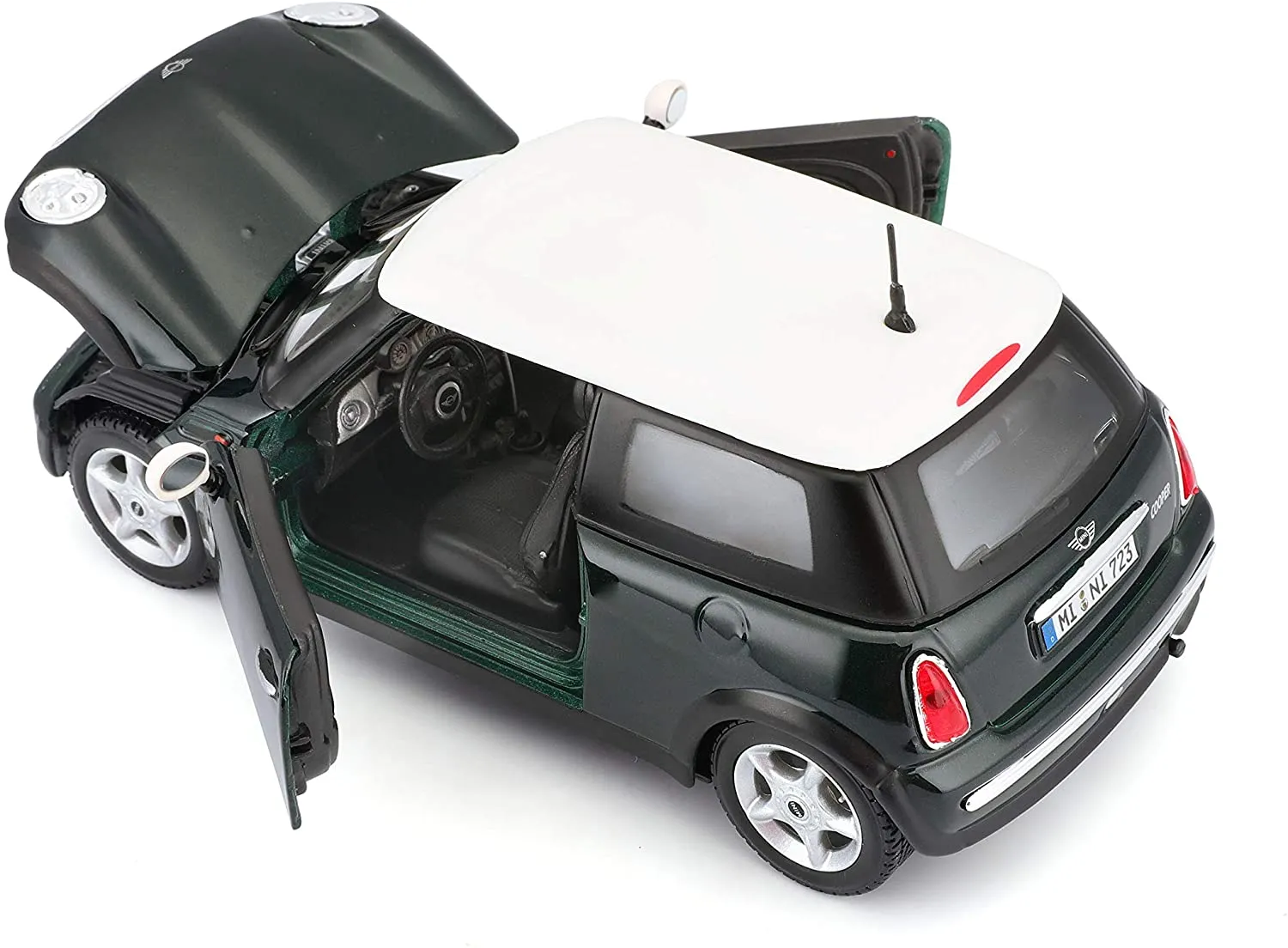 Maisto 31219 - Modellauto - Mini Cooper (dunkelgrün, Maßstab 1:24)