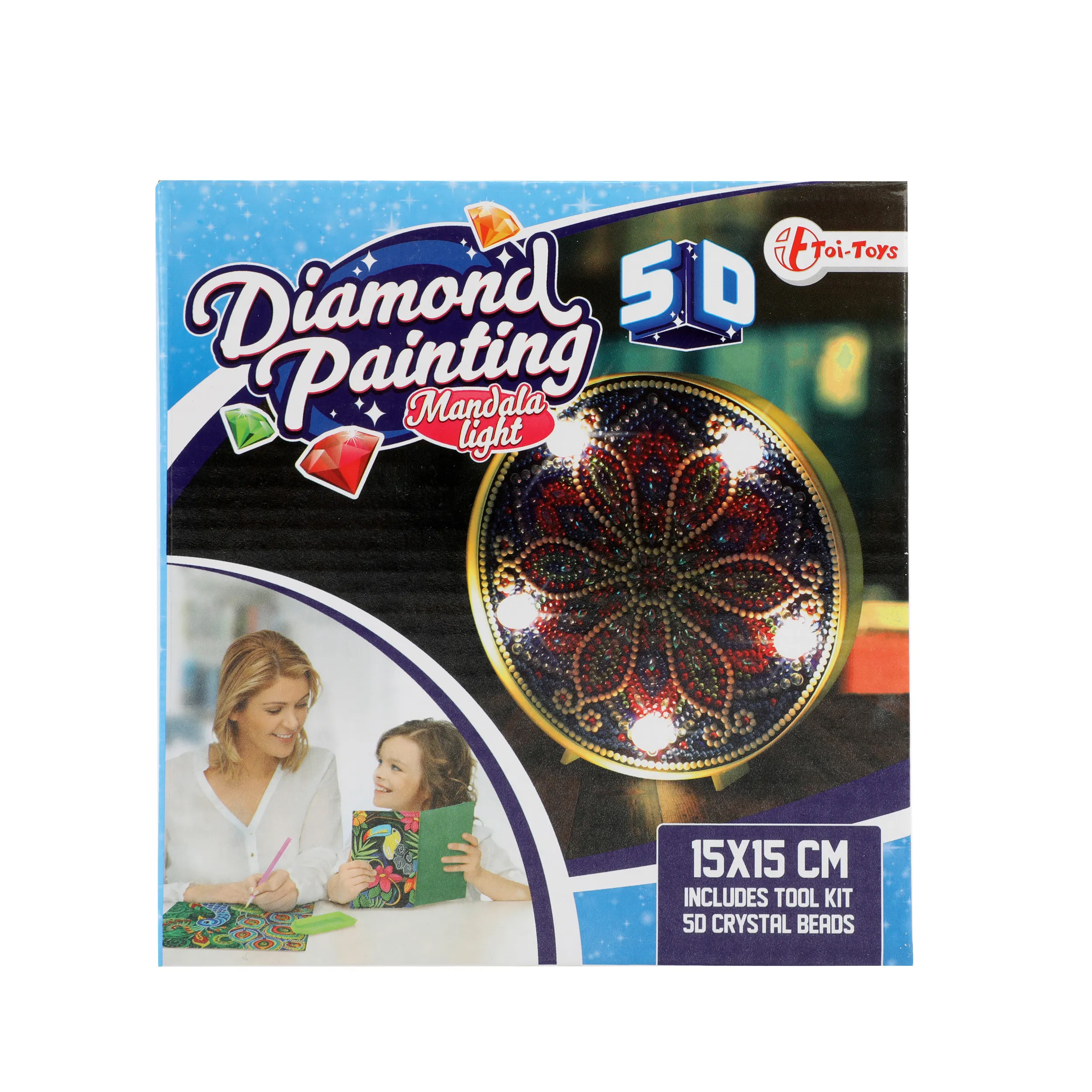 Toi-Toys 46656A - DIY - Diamantlampe - Mandala (5D)