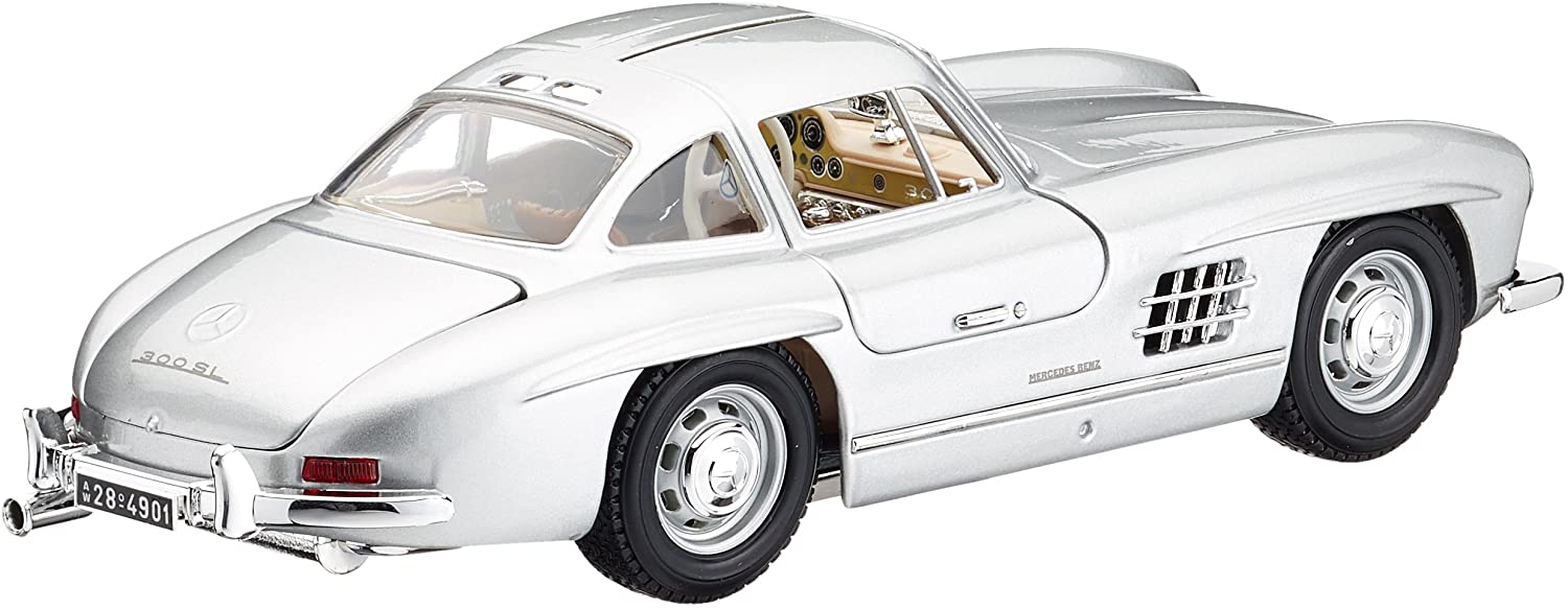 Bburago 18-22023 - Modellauto - Mercedes-Benz 300SL 1954 (silber,  Maßstab 1:24) 