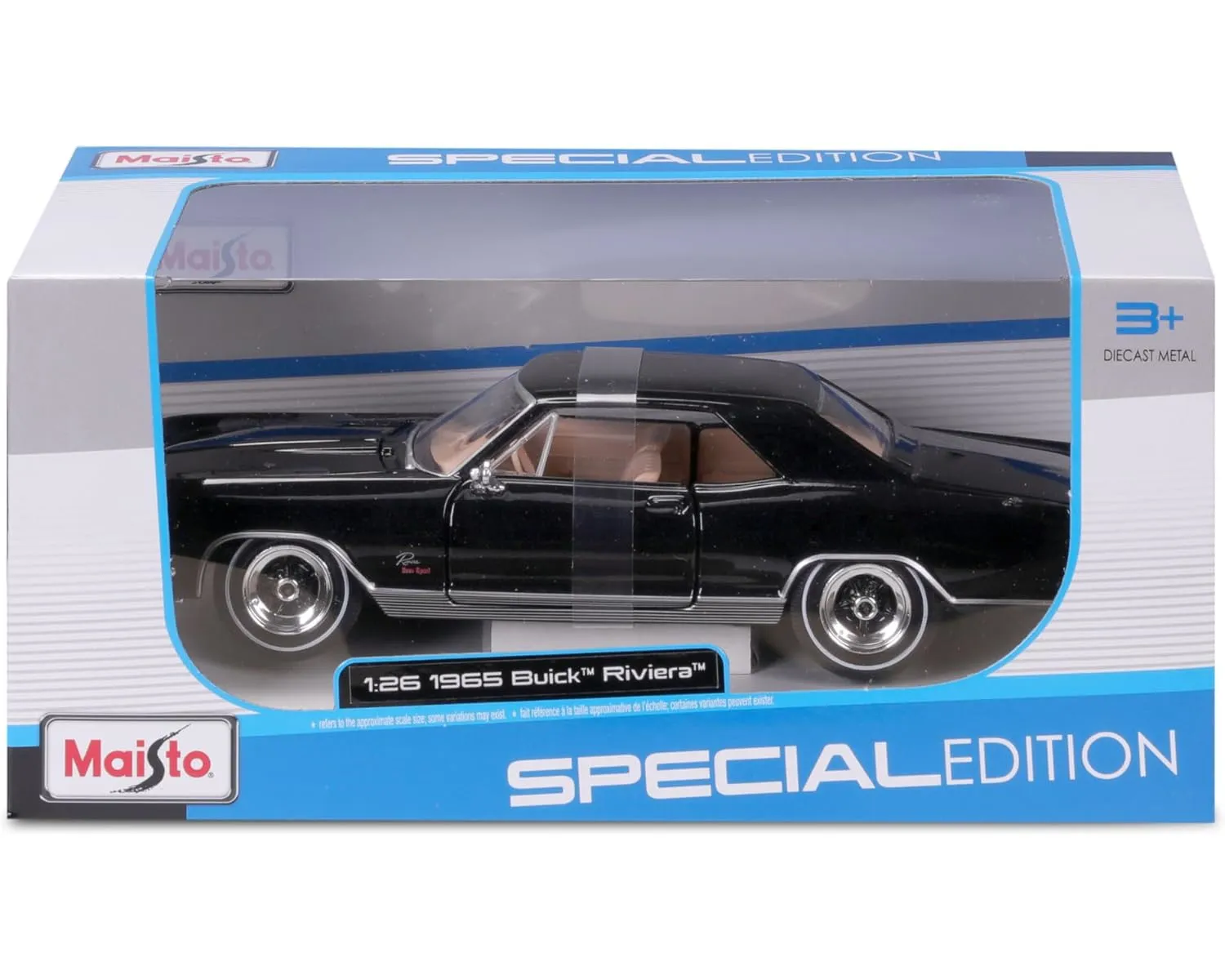 Maisto 31214 - Modellauto - Buick Riviera (schwarz, Maßstab 1:24)