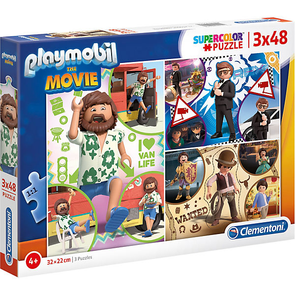 Playmobil Puzzleset 5er (3 The Movie 27211, 25243, 29162 + Memo + Zwergenflugmaschine)