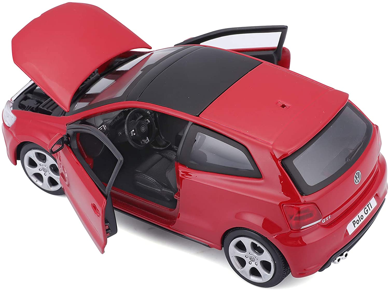 Bburago 18-21059 - Modellauto - VW Polo GTI Mark 5  (rot, Maßstab 1:24)