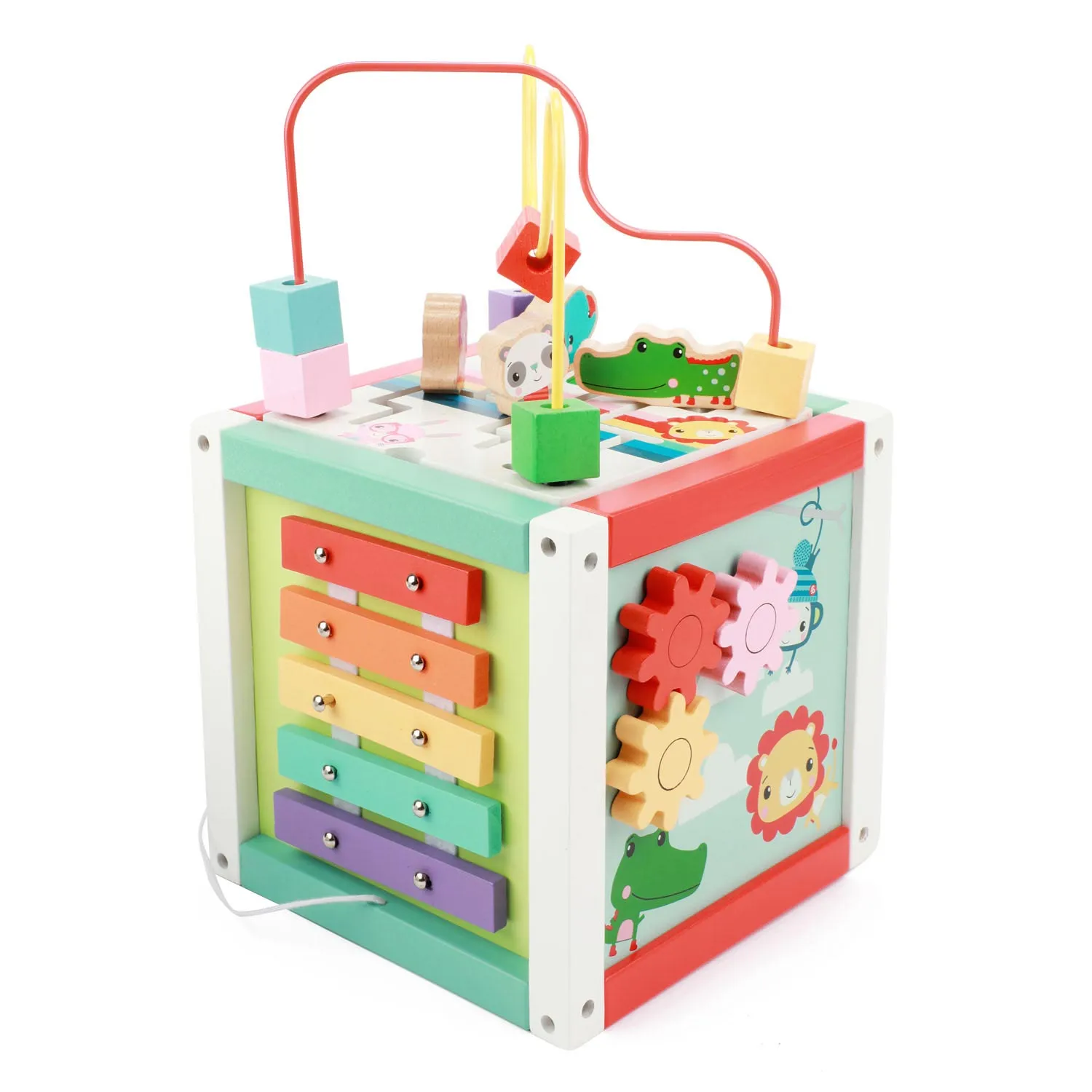 Fisher-Price - Holz-Aktivitätswürfel 5in1