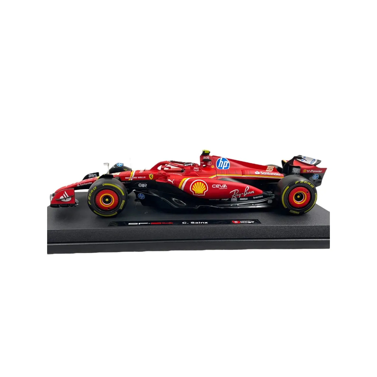 Bburago 18-16815L - Modellauto - F1 Ferrari SF-24, Imola Version Leclerc #16 2024 (Maßstab 1:18)