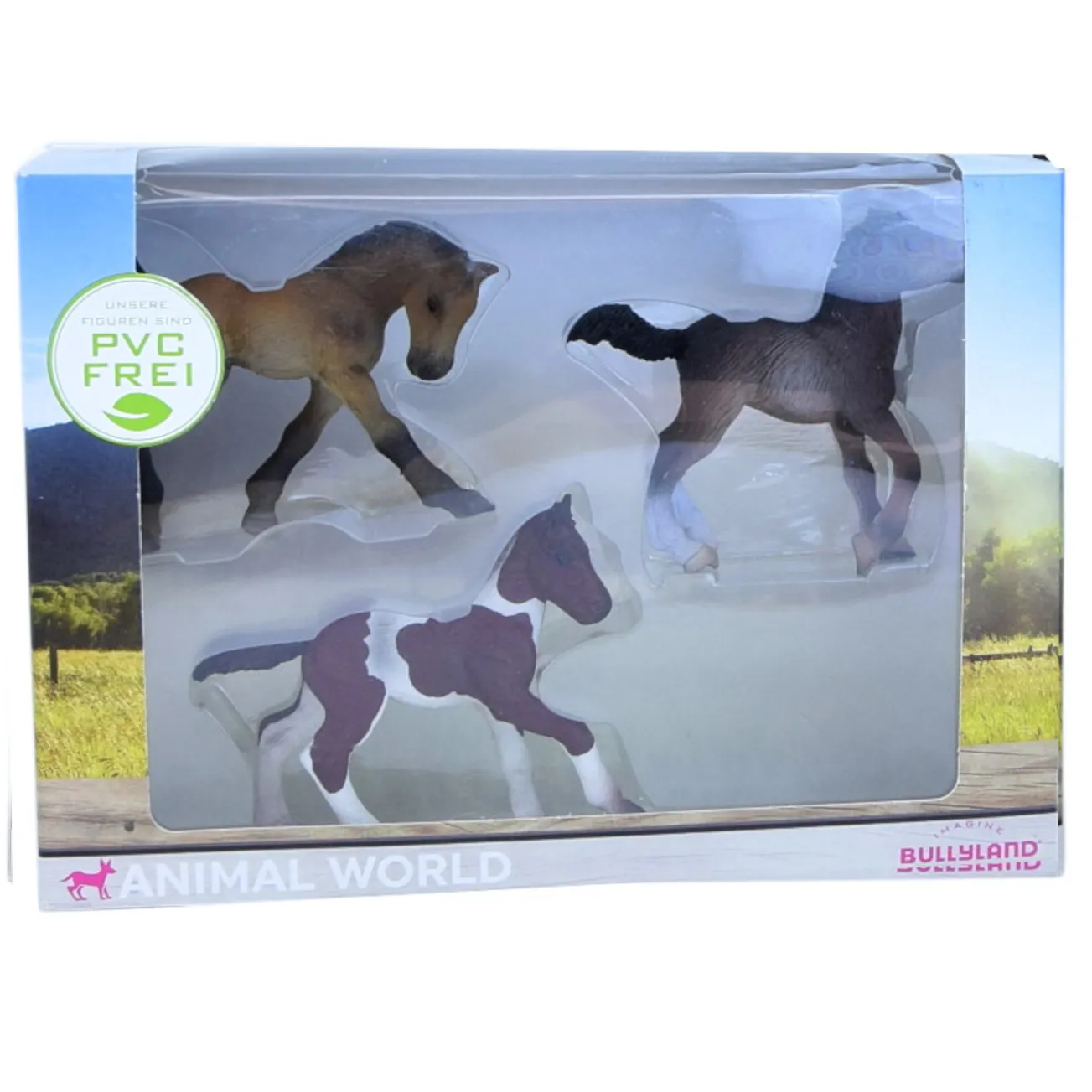 Animal World Figuren - 3 Fohlen (Quarter Horse, Lipizzaner und Trakehner)