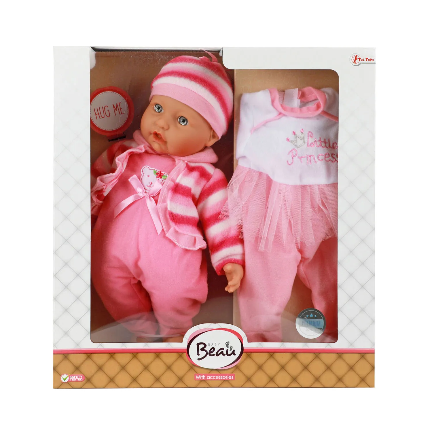 Toi-Toys 02026Z - BEAU Geschenkset -Babypuppe 40cm + Kleidung