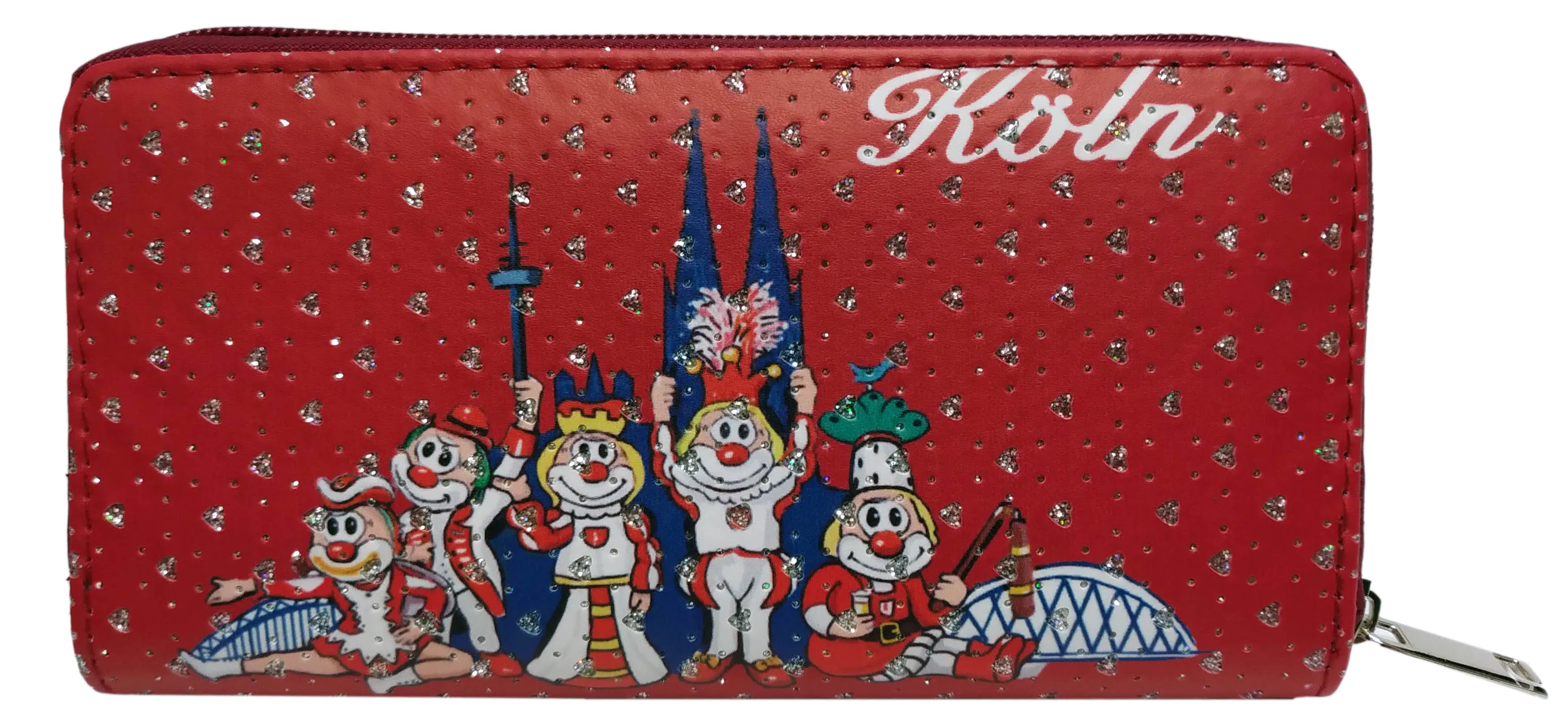 Die Schmitzens Geldbörse "Skyline" (groß, rot, 19x10cm)