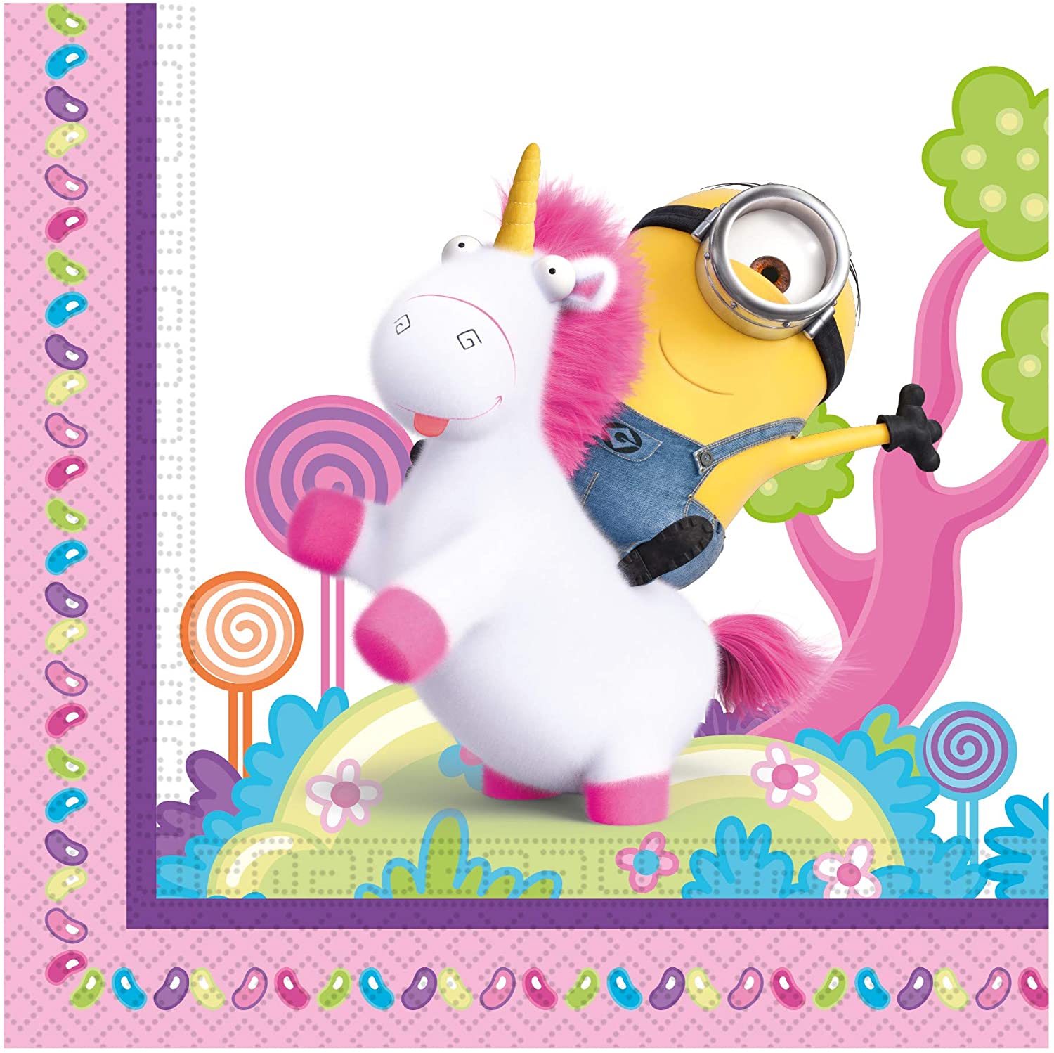 Procos - Minions Einhorn - Servietten (33x33cm, 20 Stück)