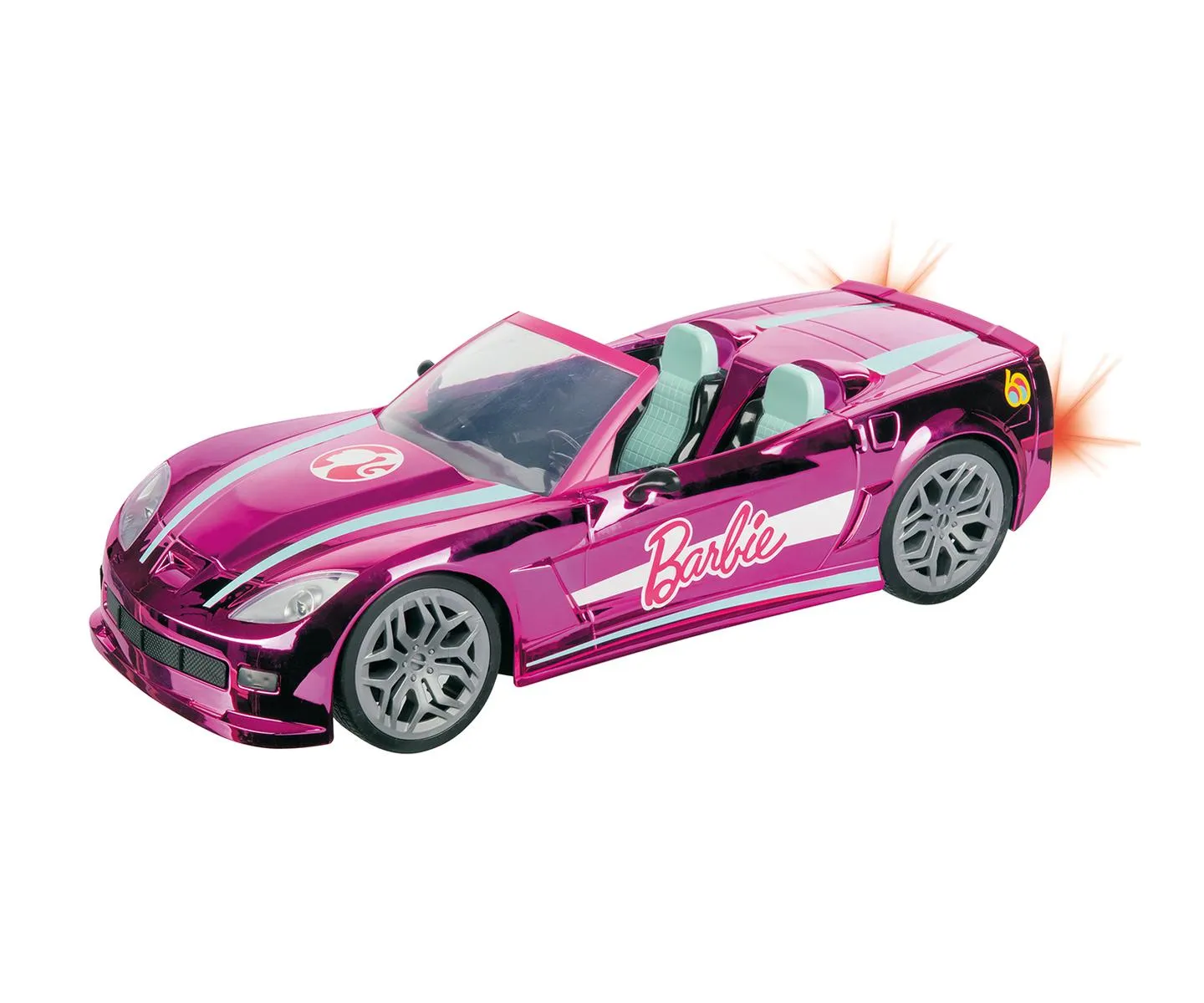 Happy People 63619 - Ferngesteurtes Auto - Barbie Dream Car (pink, 40 cm)