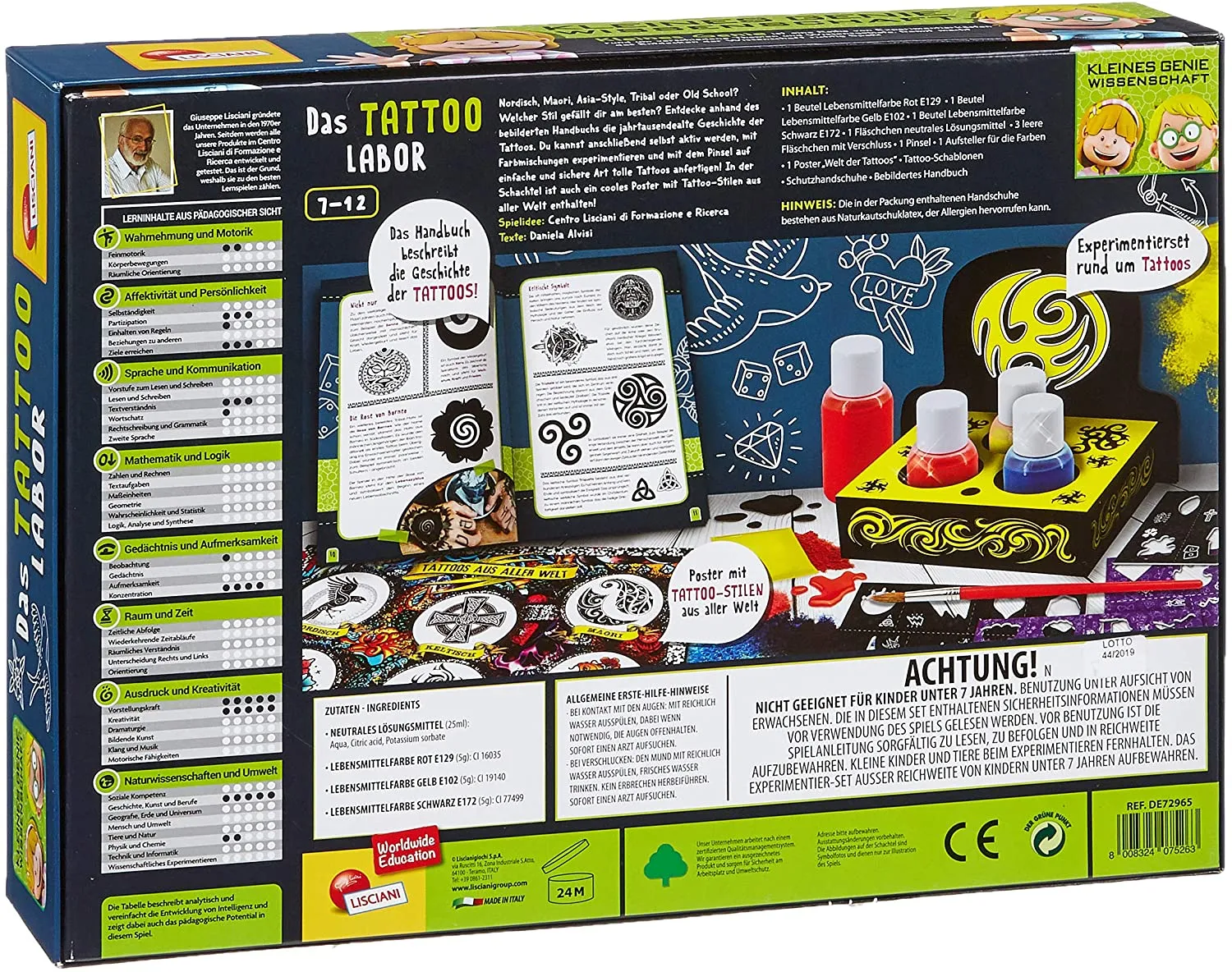 Lisciani Wissenschafts-Set (Botanik-Labor + Tattoo Labor)