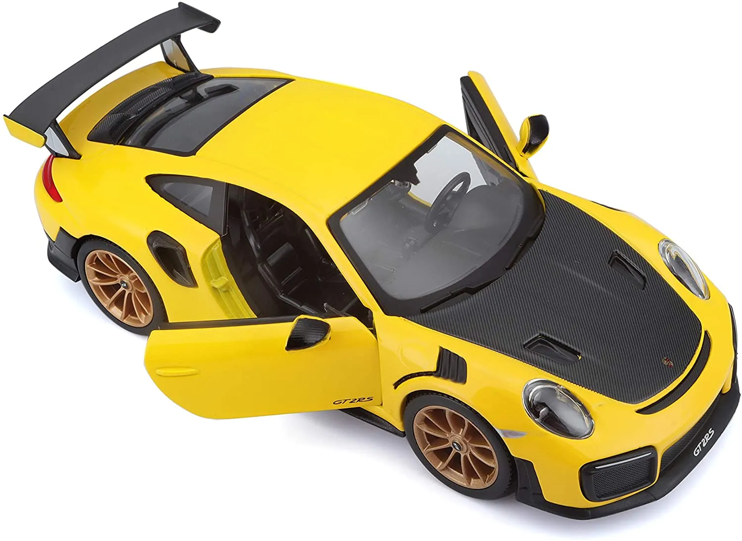 Maisto 31523 - Modellauto - Porsche 911 GT2 RS (gelb-schwarz, Maßstab 1:24)