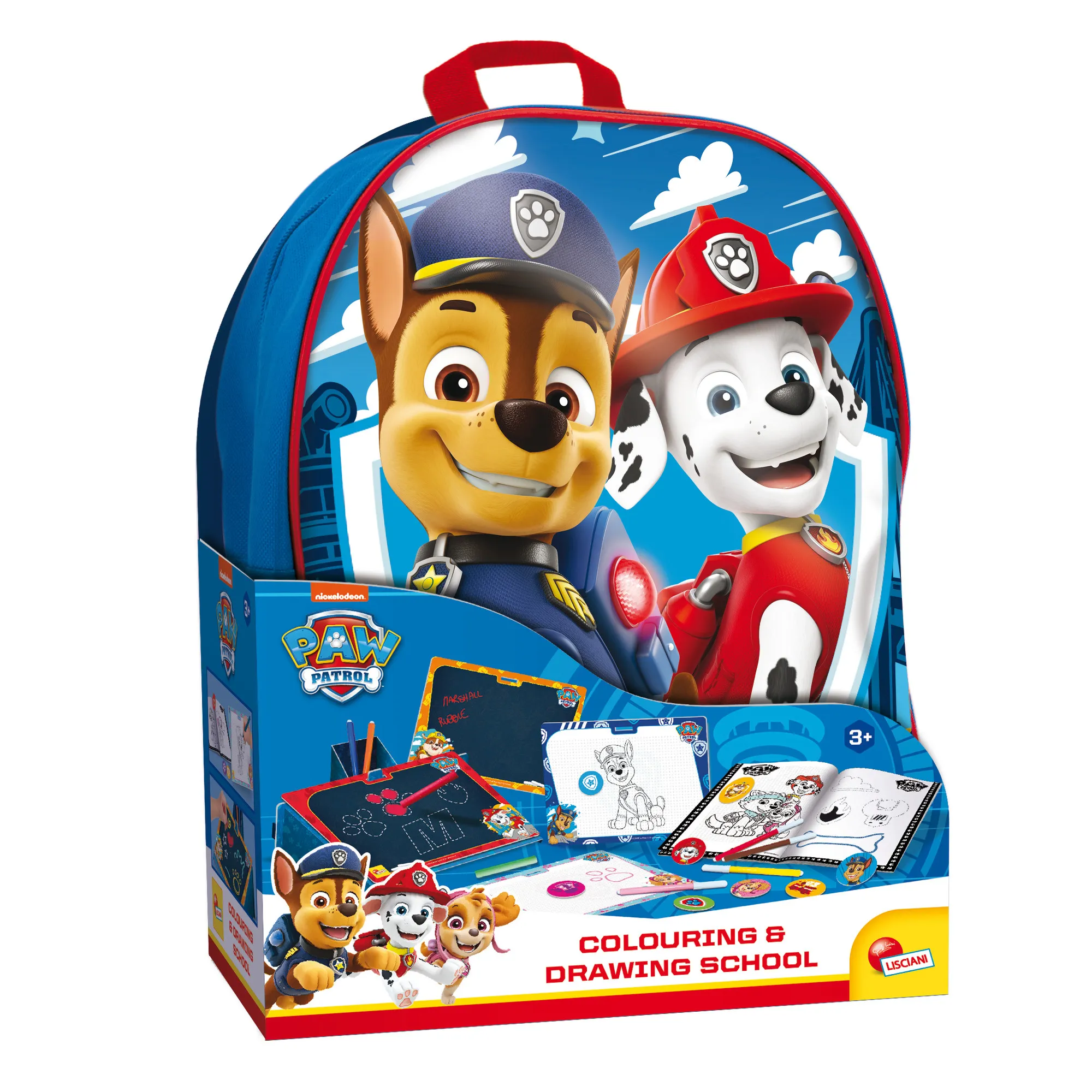 Lisciani 103324 - Paw Patrol Mal- und Zeichenschule mit Rucksack