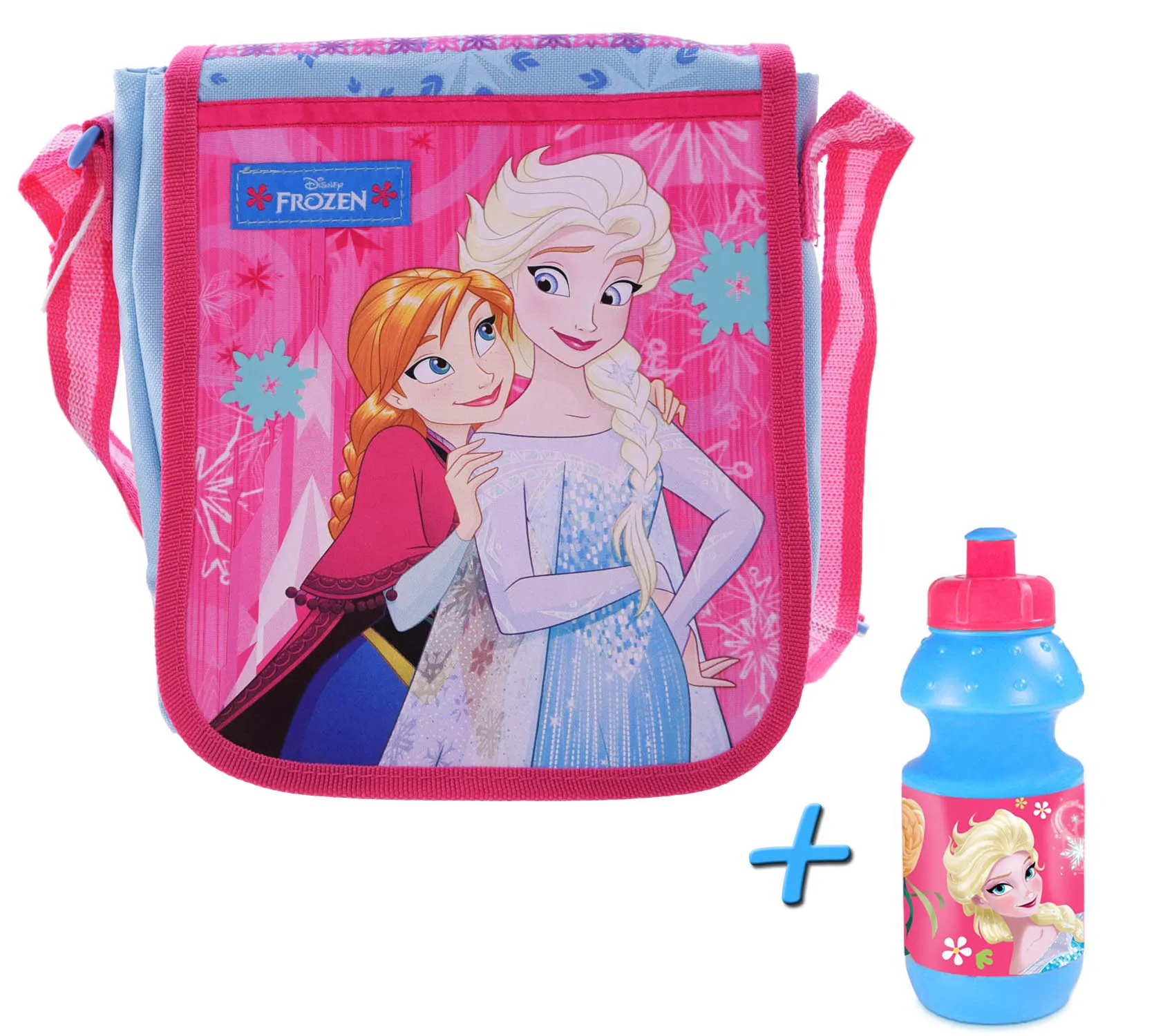Frozen / Die Eiskönigin Schultertasche "Play it cool"+ Trinkflasche (400ml)
