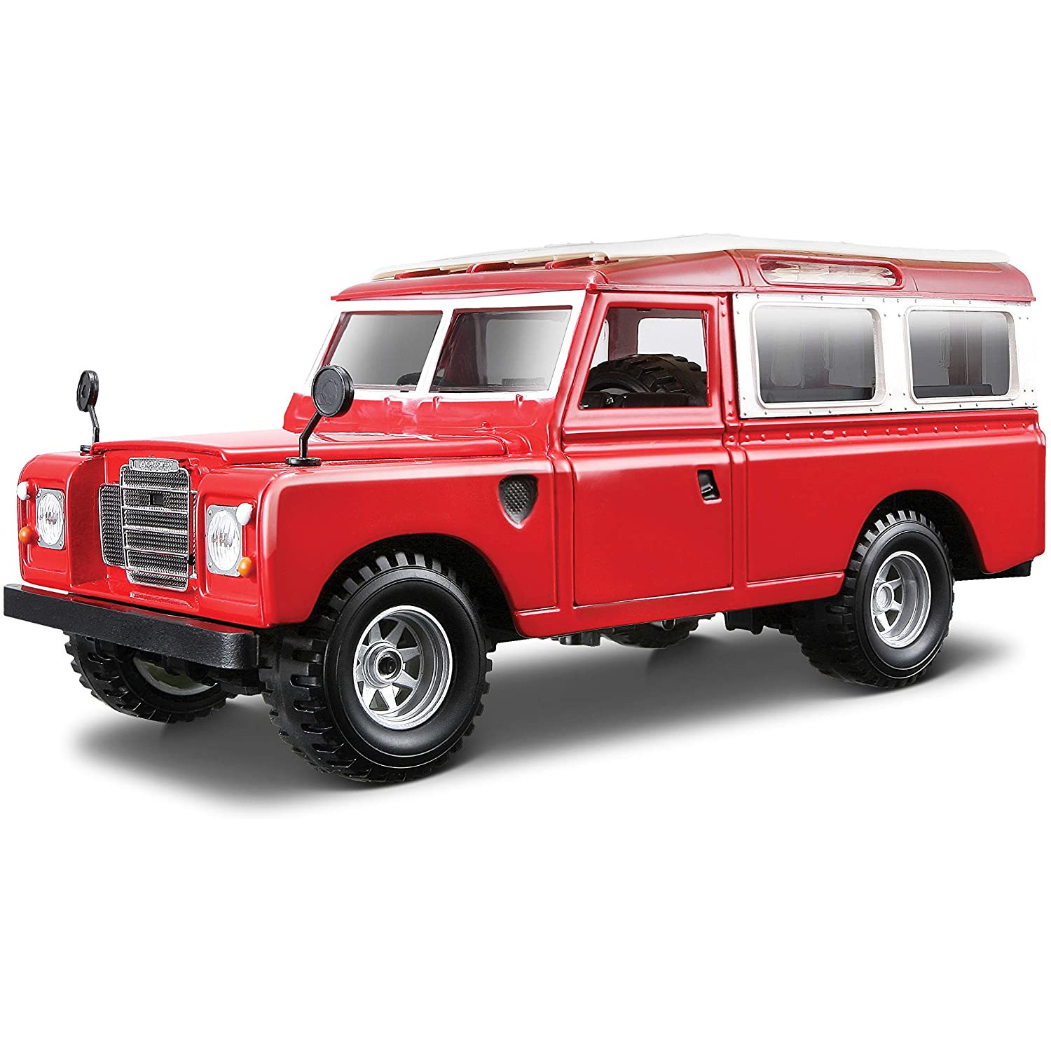 Bburago 18-22063 - Modellauto -  Land Rover Serie II (rot, Maßstab 1:24) 
