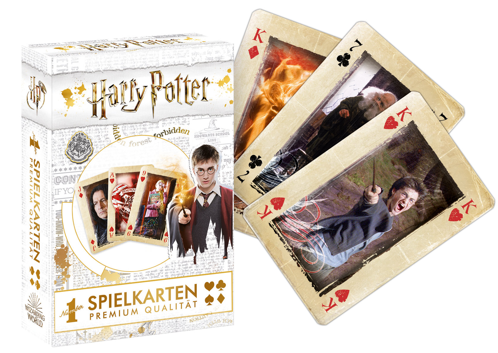 Number 1 Spielkarten - Harry Potter gold
