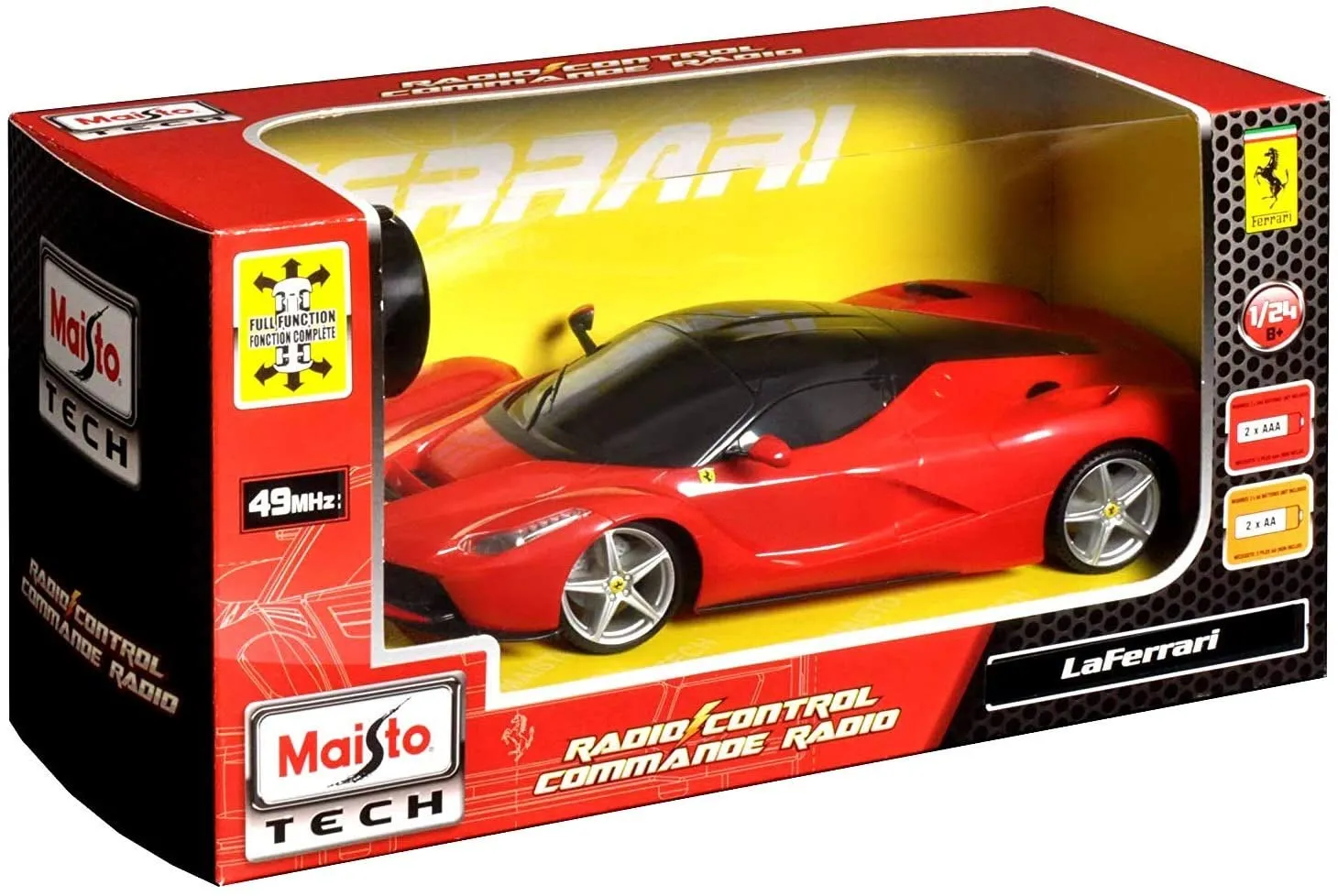 Maisto - Ferngesteuertes Auto - Ferrari LaFerrari (rot, Maßstab 1:24)