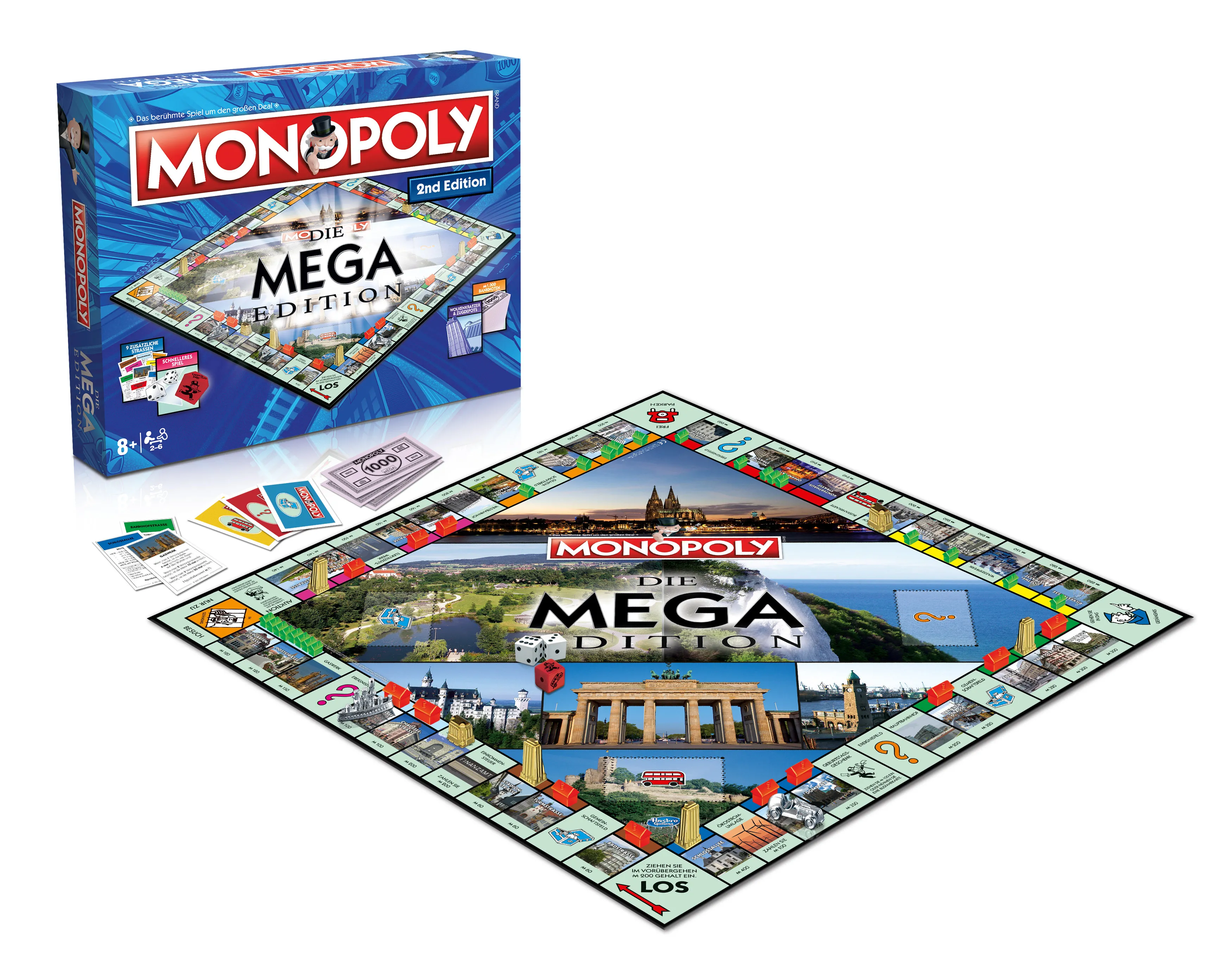Monopoly Mega 2nd Edition (neue Auflage 2020) + Geldregen + Mr.Monopoly Plüsch