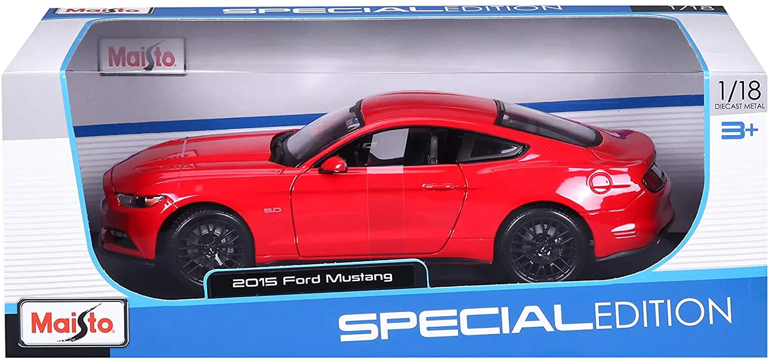 Maisto 31197 - Modellauto - Ford Mustang '15 (rot, Maßstab 1:18)